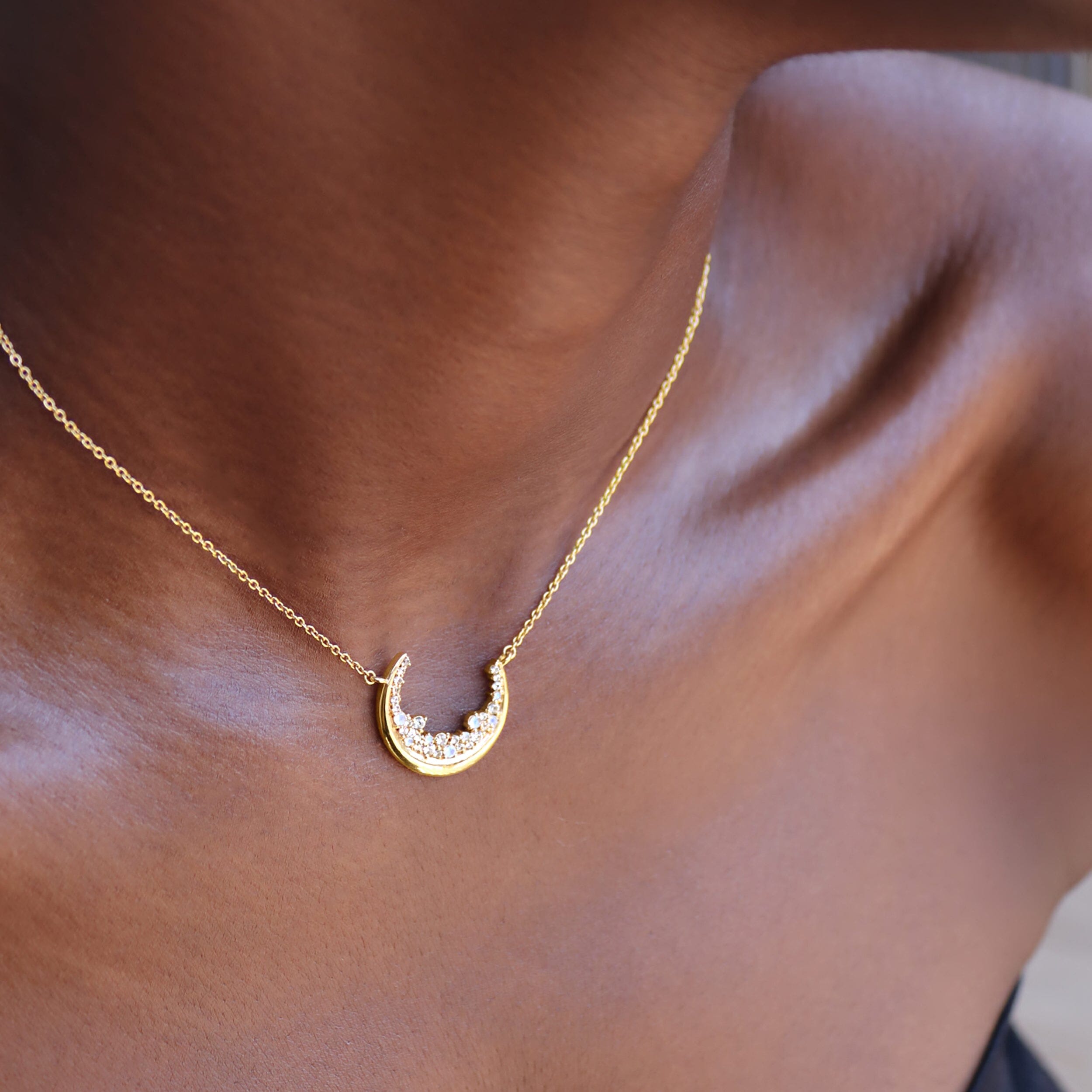 Moonstone White Zircon Necklace - Lush Luna、mySite、hinf8tx79