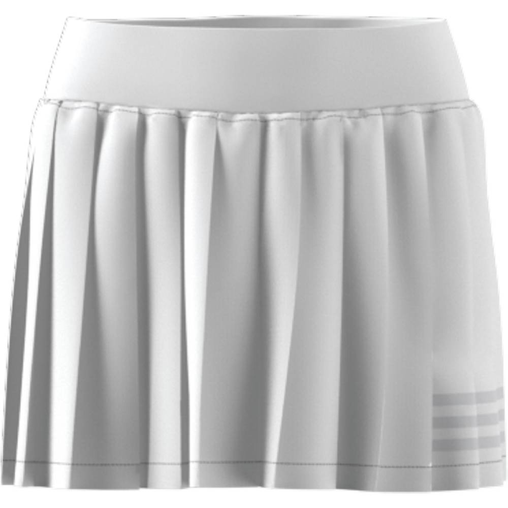 adidas Women's Club Pleated Skirt (White/Grey)
