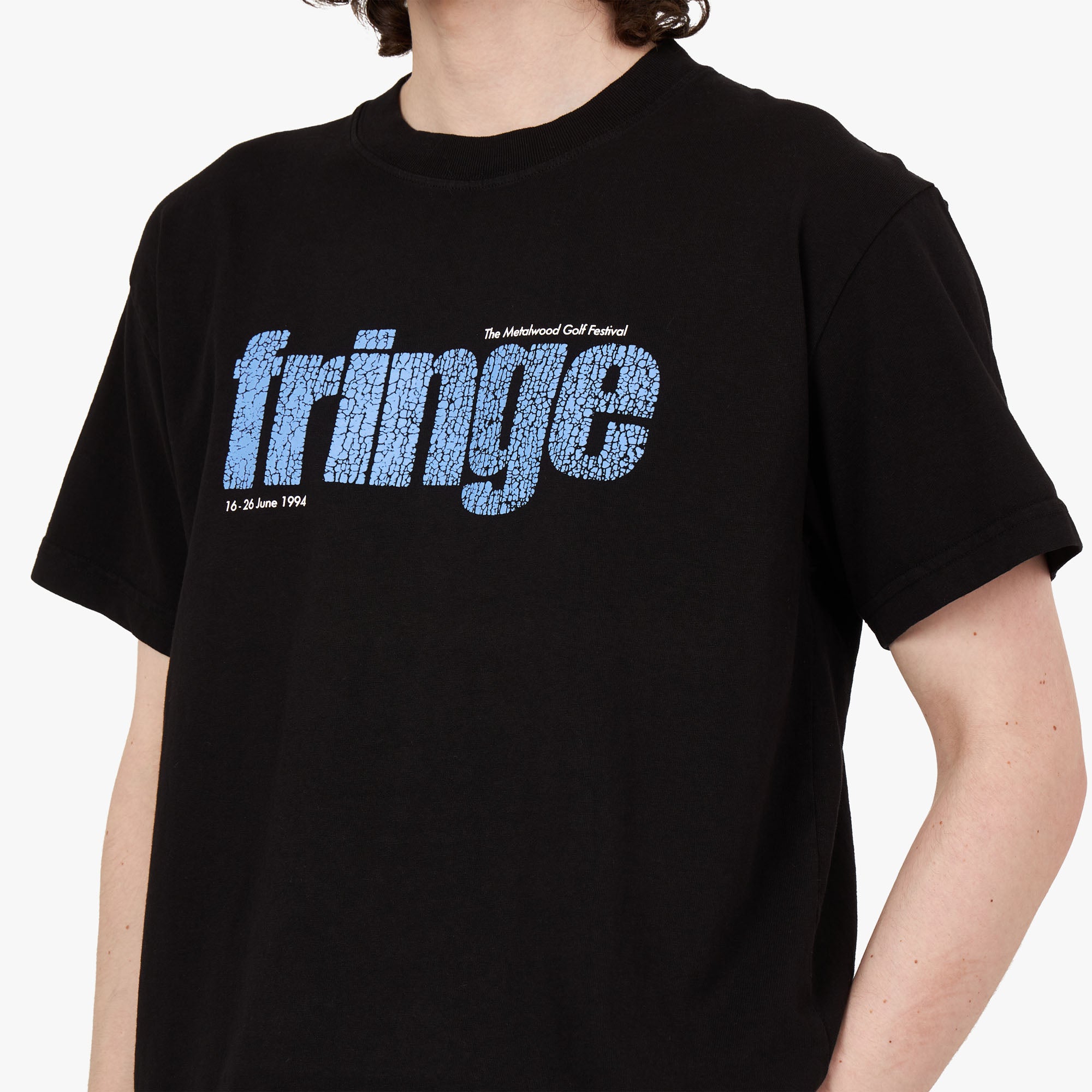  Metalwood Fringe T-shirt / Black、mySite、merchandisen