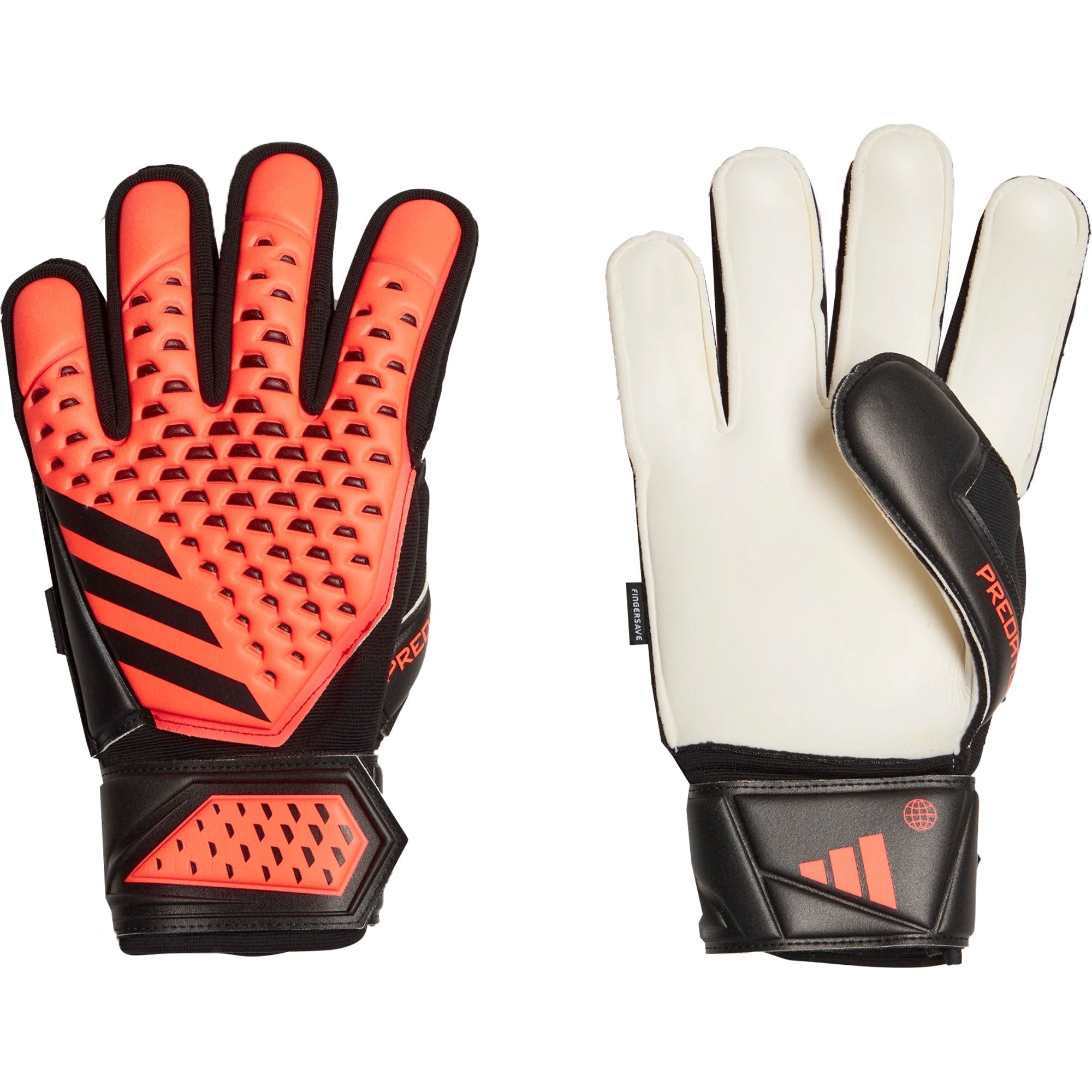 adidas Men's Predator Match Fingersave Goalkeeper Gloves Orange/Black、mySite、bottomscart