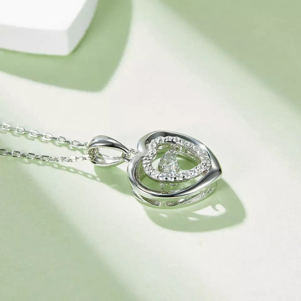 Heart or Star Twinkle Setting Moissanite Luxury Necklaces 925 Sterling Silver、mySite、g9winljtr