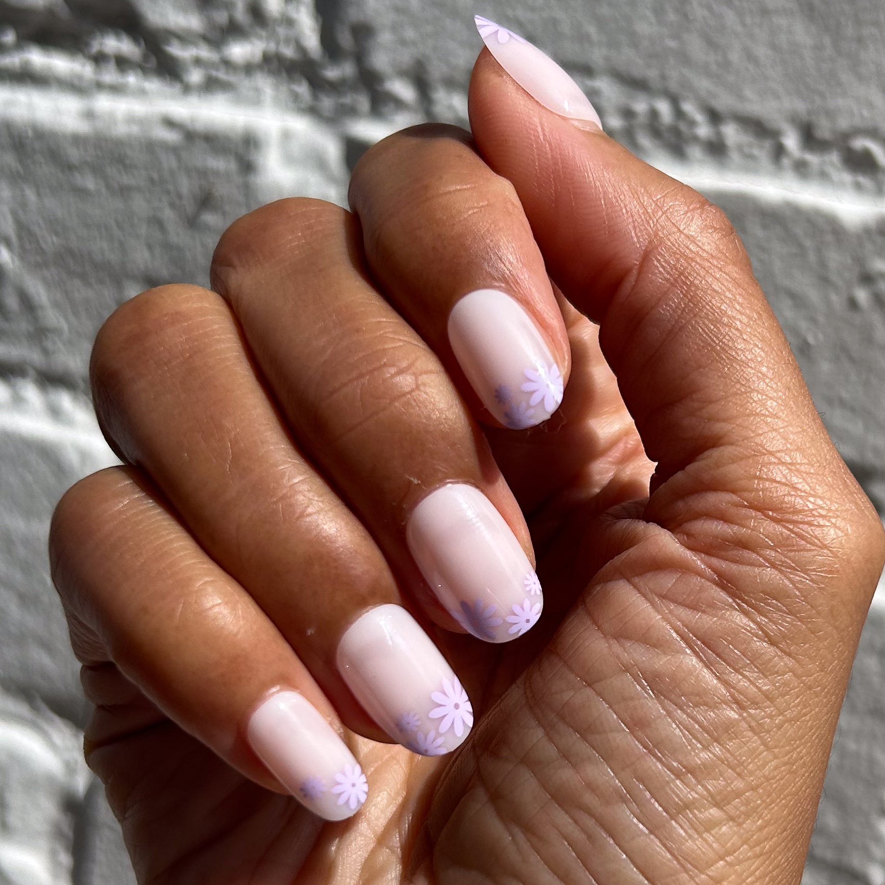 Floral Tip | Short | Round - Tab Press-On、mySite、solidvoid