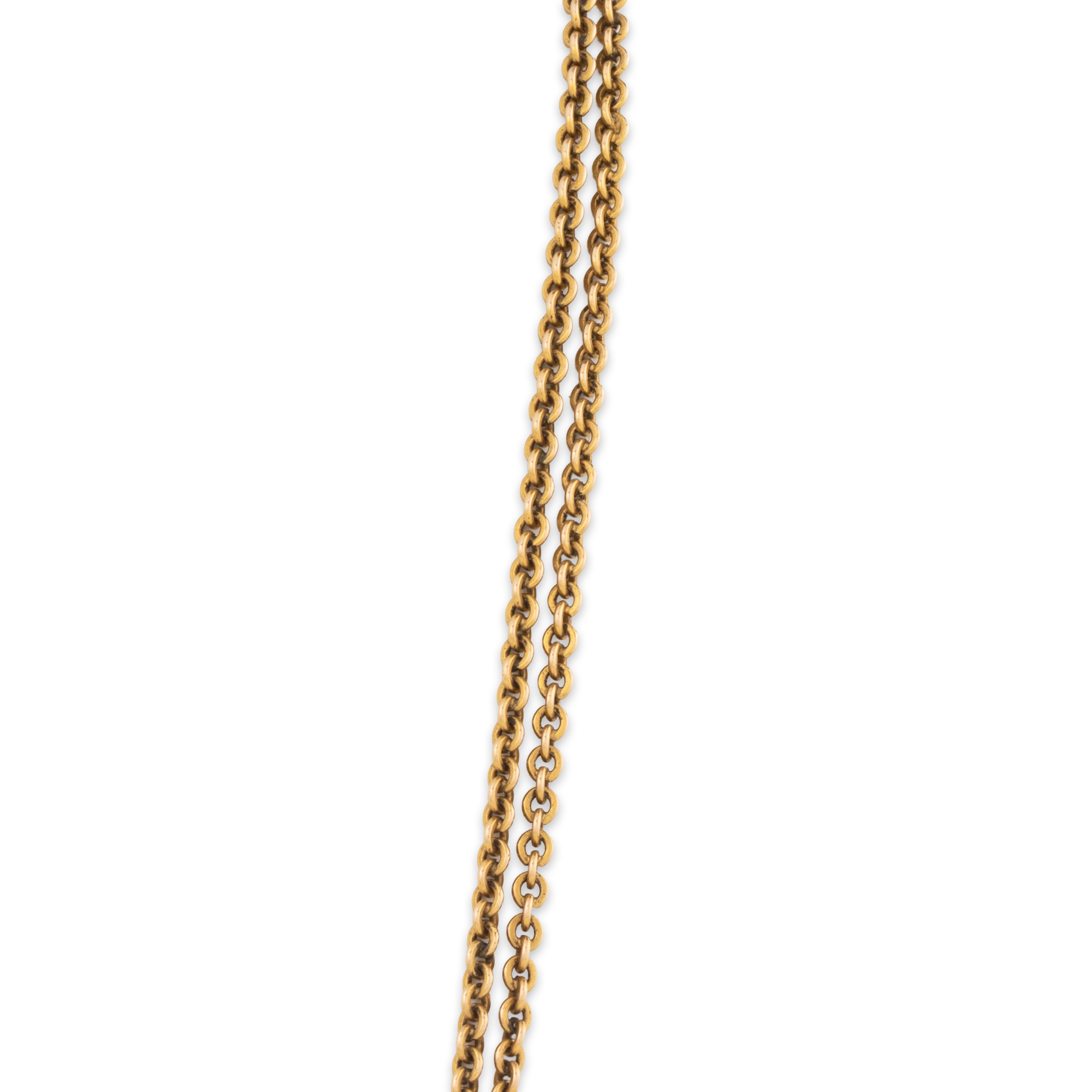 Antique Victorian 14k Yellow Gold Ruby Sapphire Diamond Slide Long Necklace 24、mySite、hinf8tx79