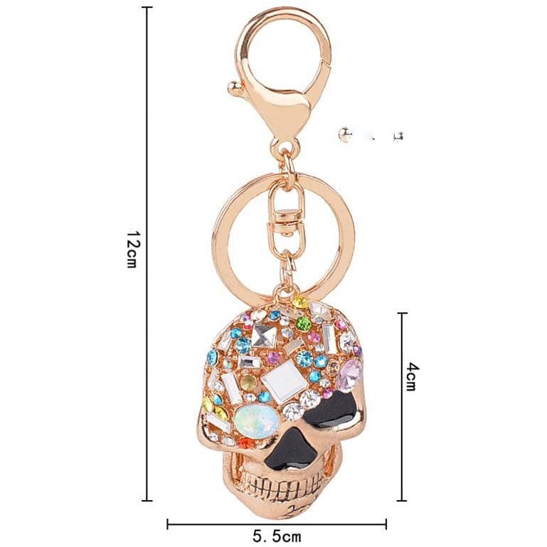 Sparkling Skull Keyring and Punk Style Hand-Bone with Claws-Scary Cute!、mySite、g9winljtr