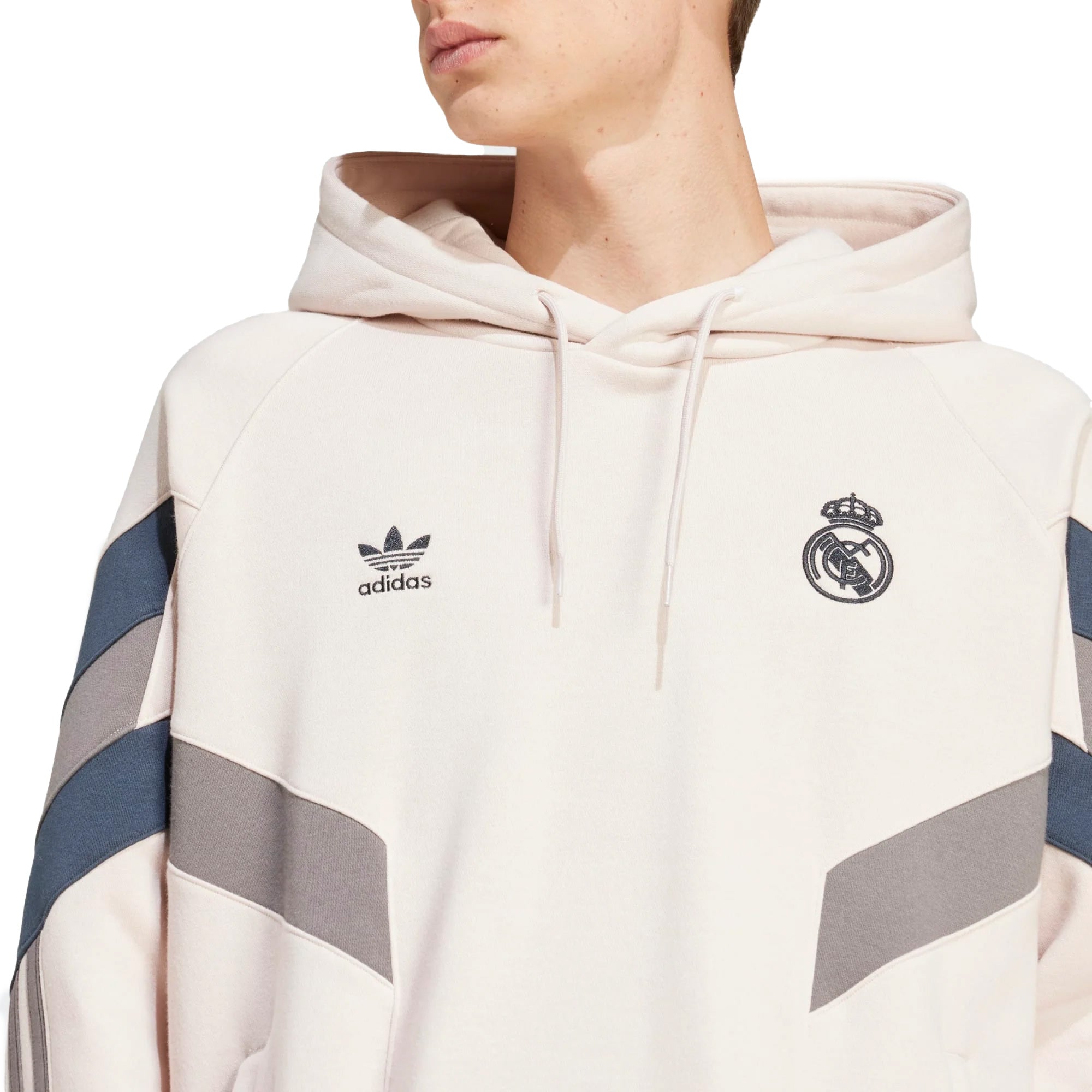 adidas Men's Real Madrid 2024/25 Originals Hoodie Putty Mauve/Charcoal、mySite、noshort