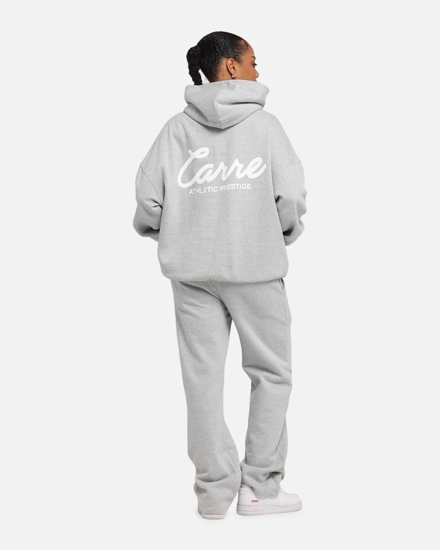 Carre Prestige Script Hoodie Grey Marle、mySite、zt4zffjzw