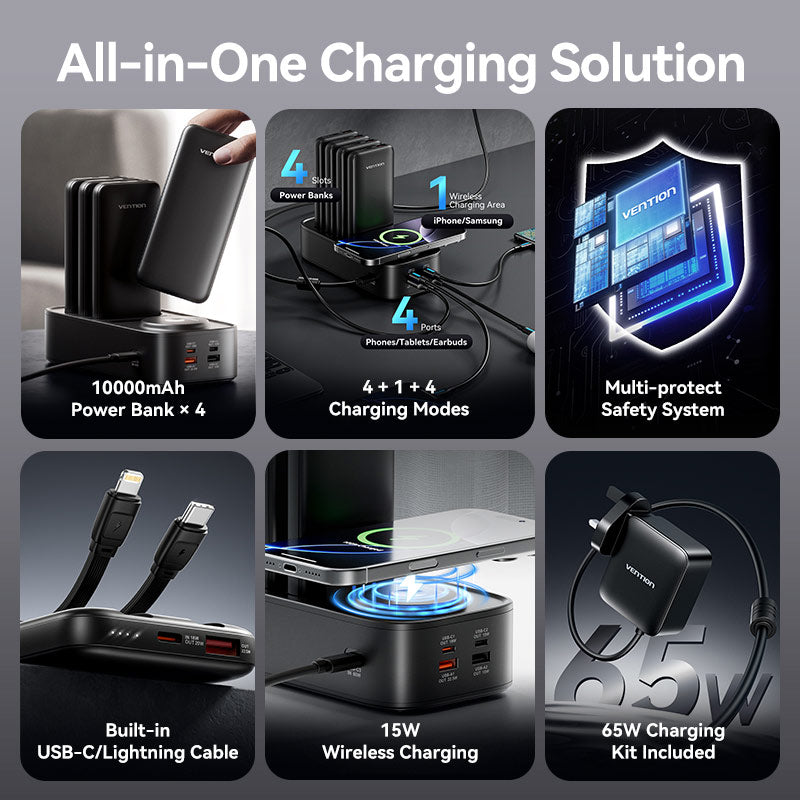 Vention Multi-Function Charging Station Kit、mySite、fannypackpong