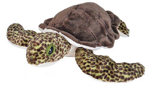 Realistic Green Sea Turtle Stuffed Plush Animal - 15、mySite、g9winljtr