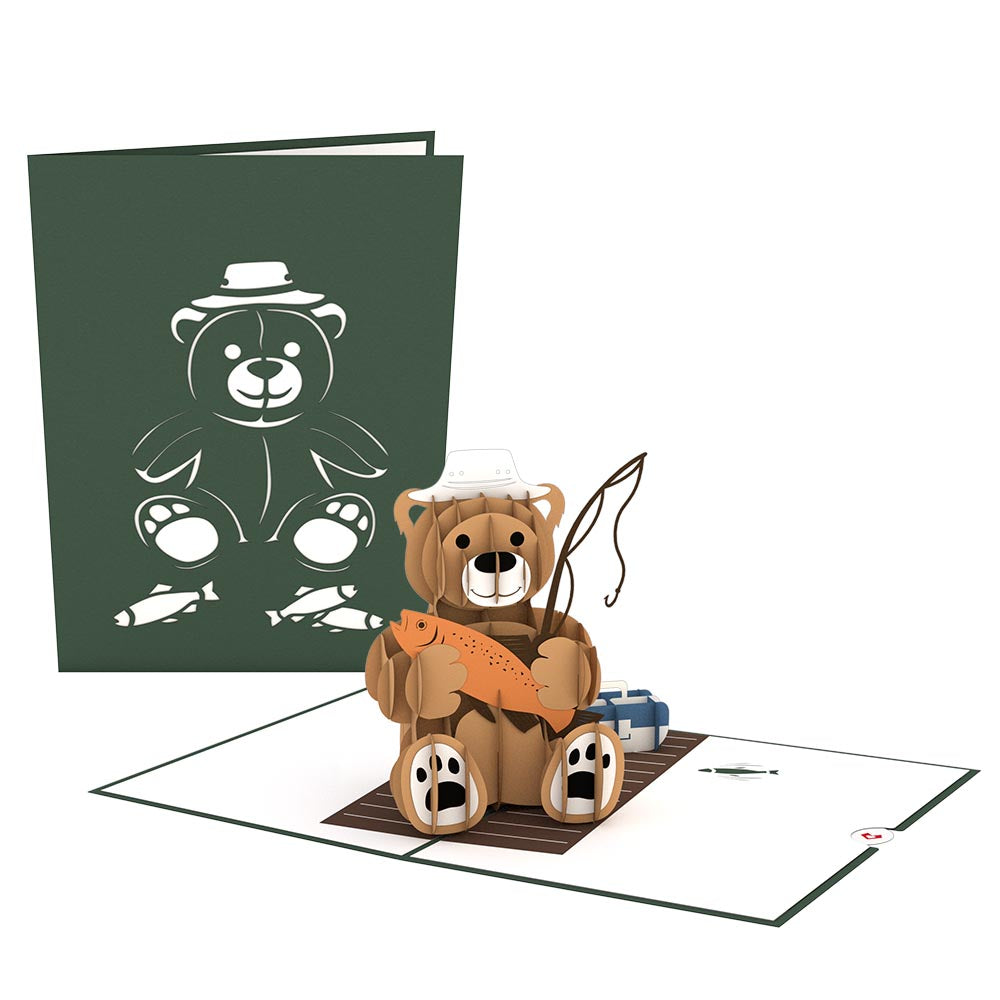 Fishing Bear Pop-Up Card、mySite、solidvoid