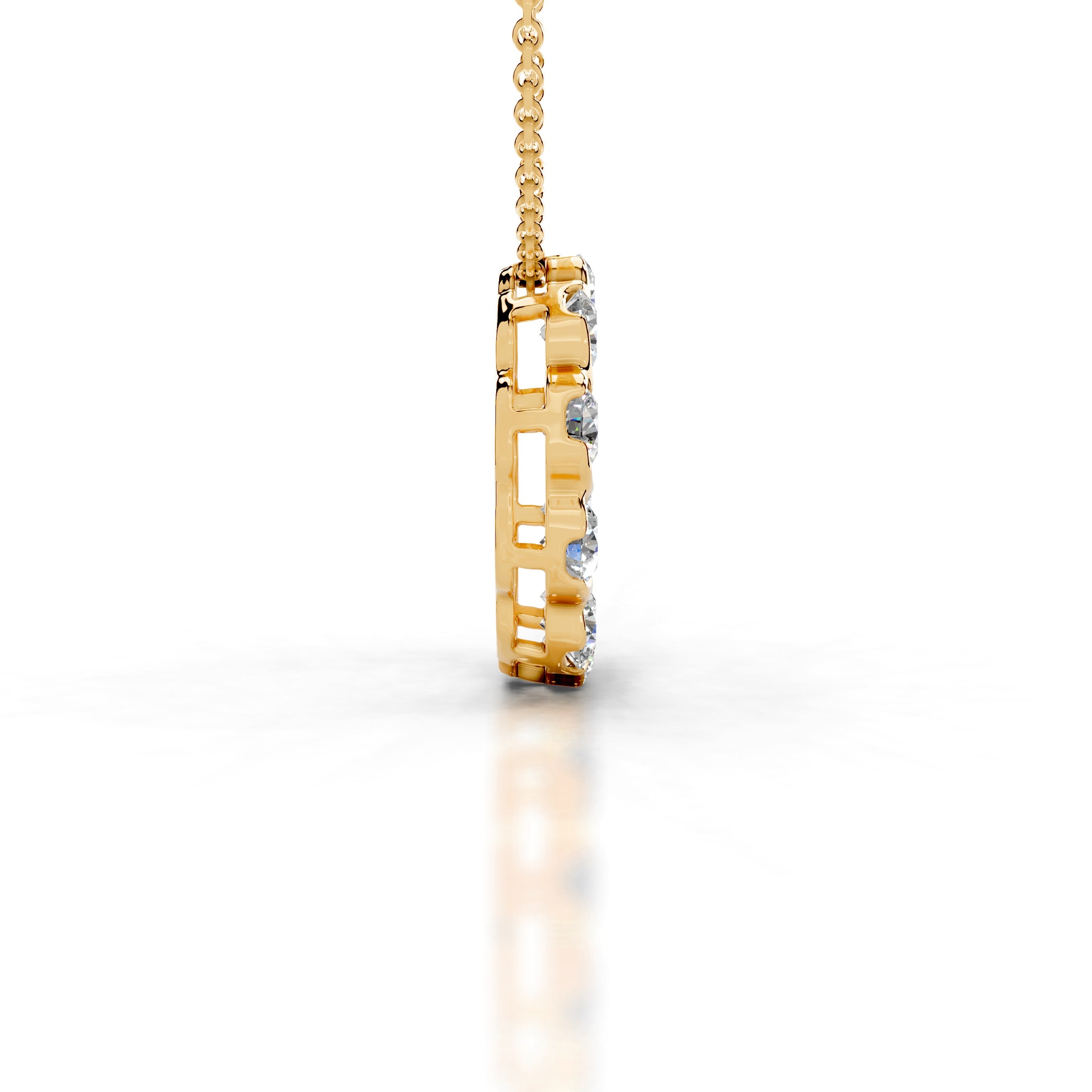 Florence Lab Grown Diamond Hoop Pendant - 18K Yellow Gold、mySite、hinf8tx79