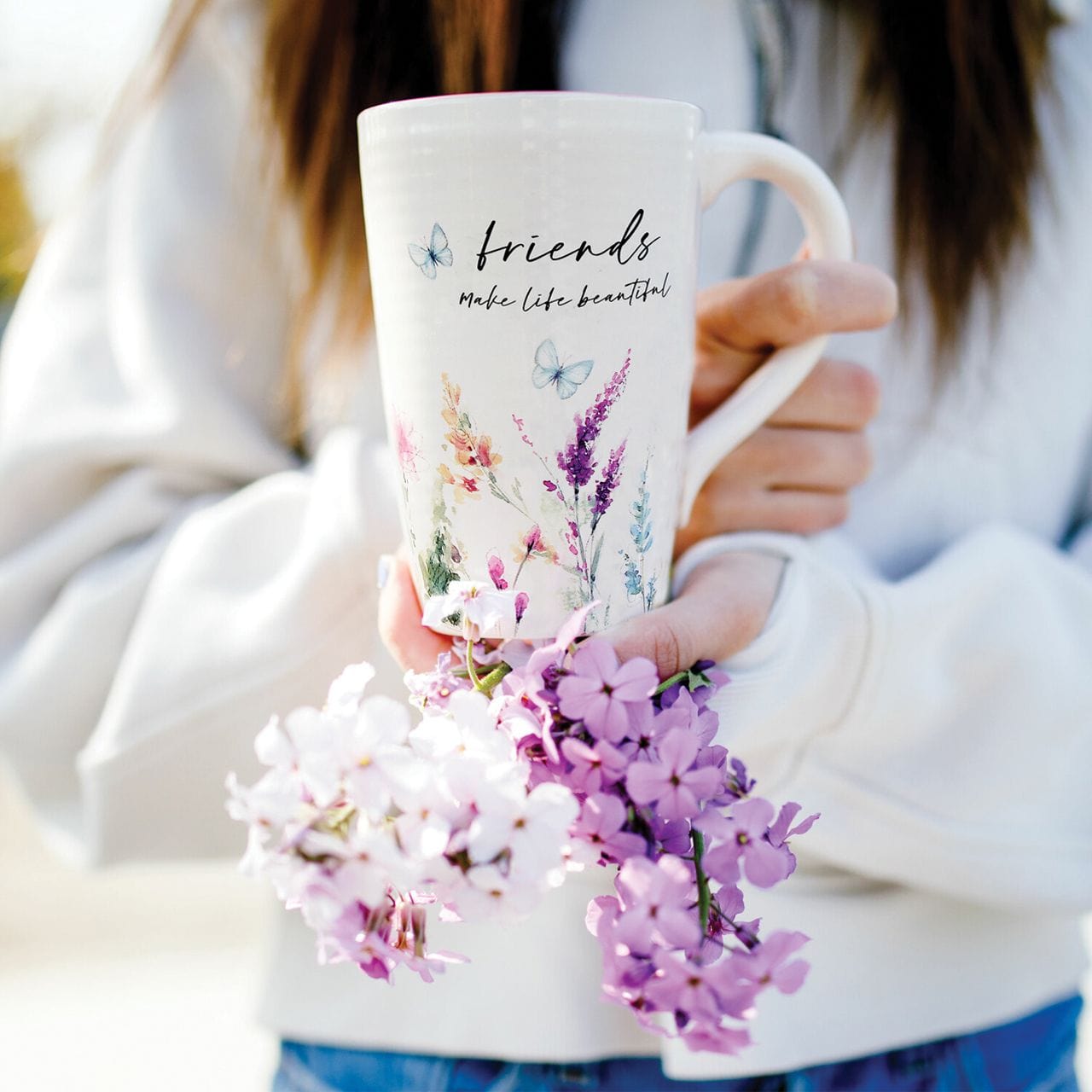 Friends make life beautiful Ceramic Coffee Mug、mySite、g9winljtr