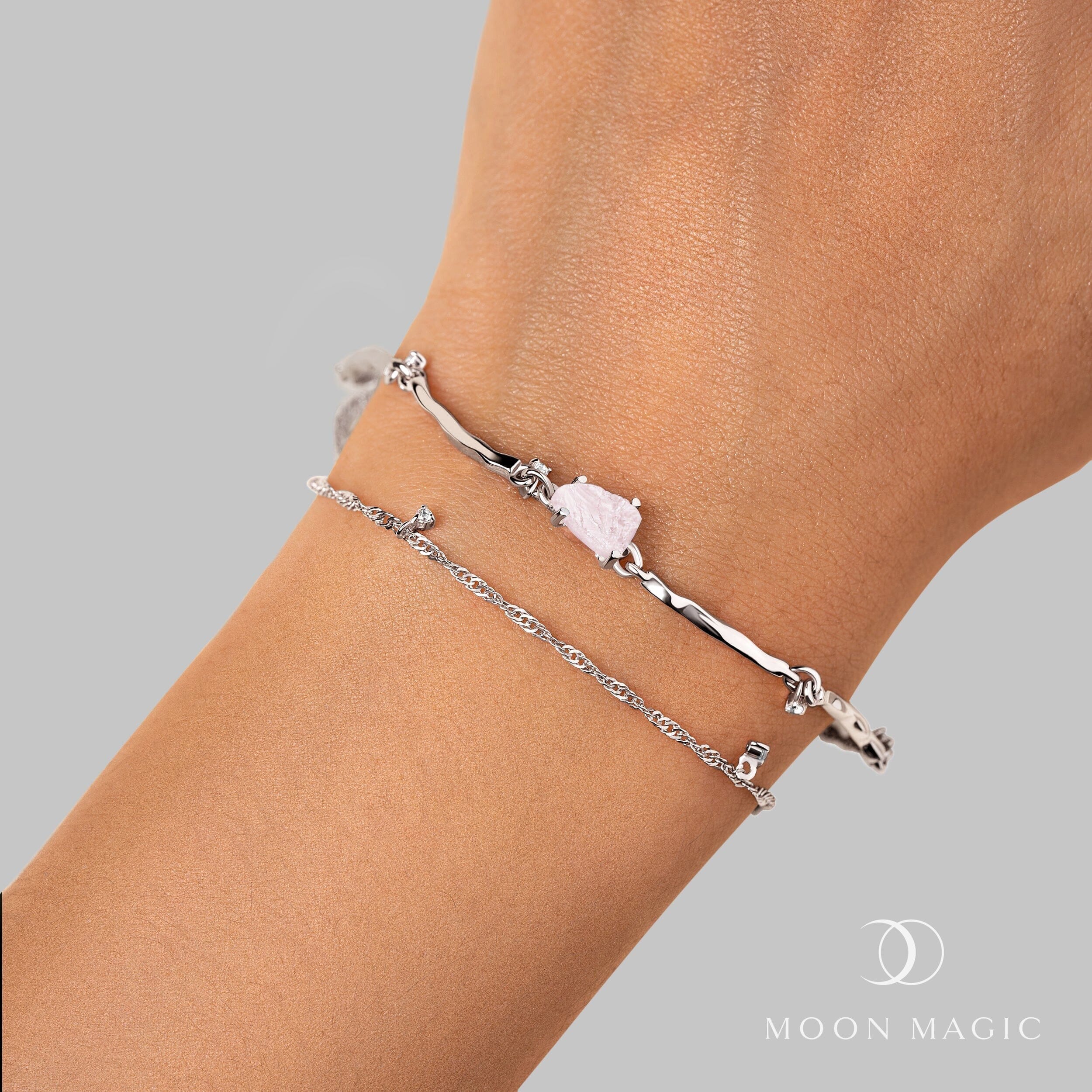 Raw Crystal Bracelet - Flow Rose Quartz、mySite、hinf8tx79