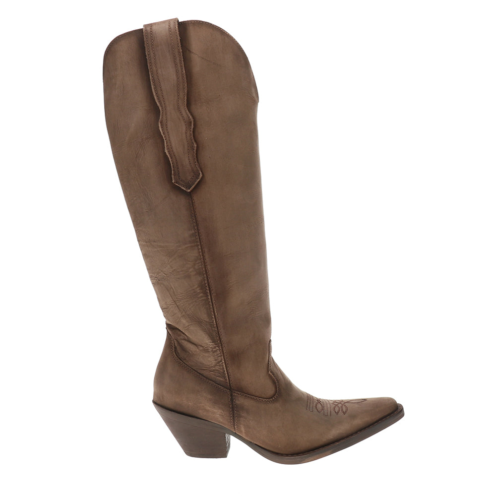 Distressed Embroidered Snip Toe Cowboy Boots、mySite、gtrtttuynbv