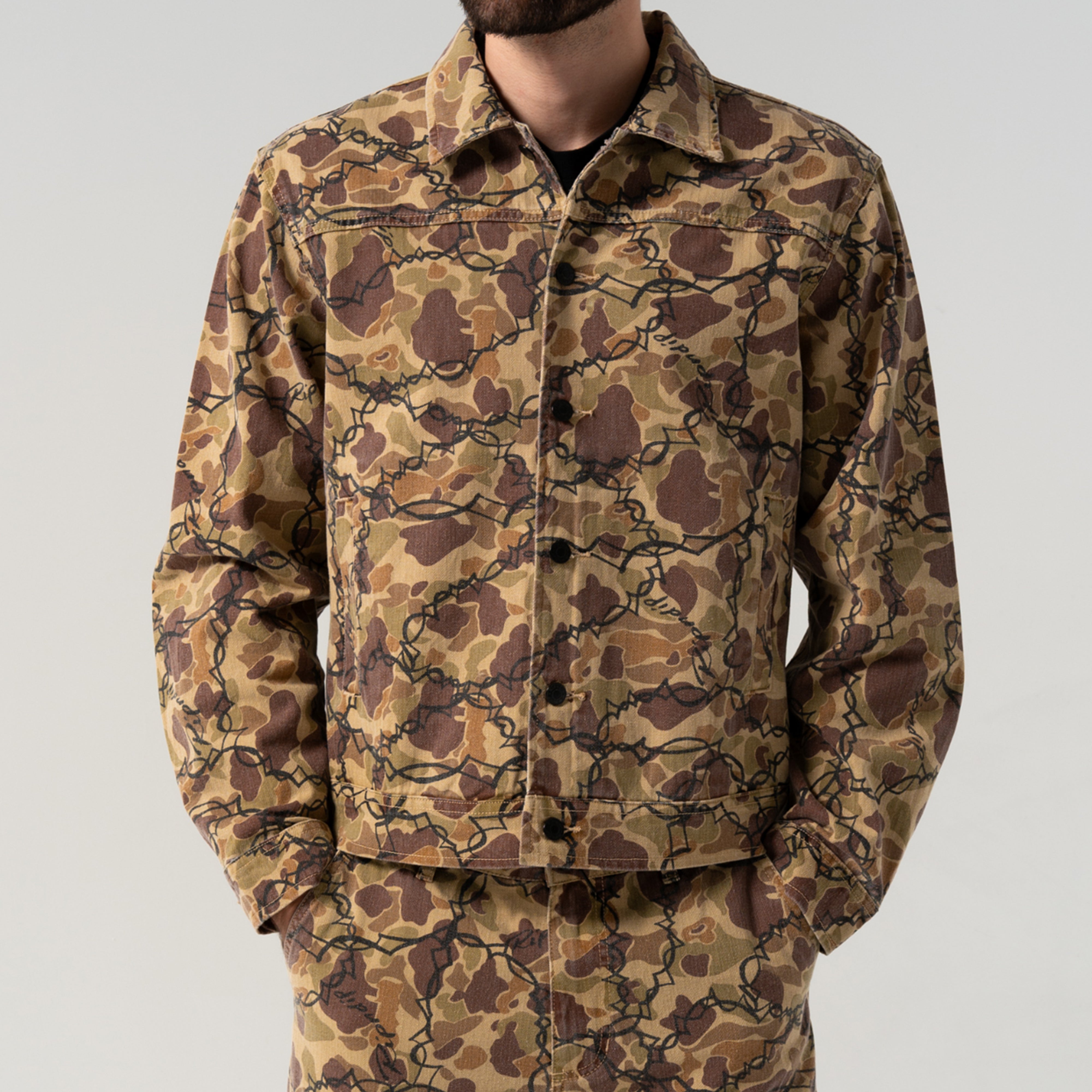  Wired Button Up Jacket (Tan Camo)、mySite、merchandisen