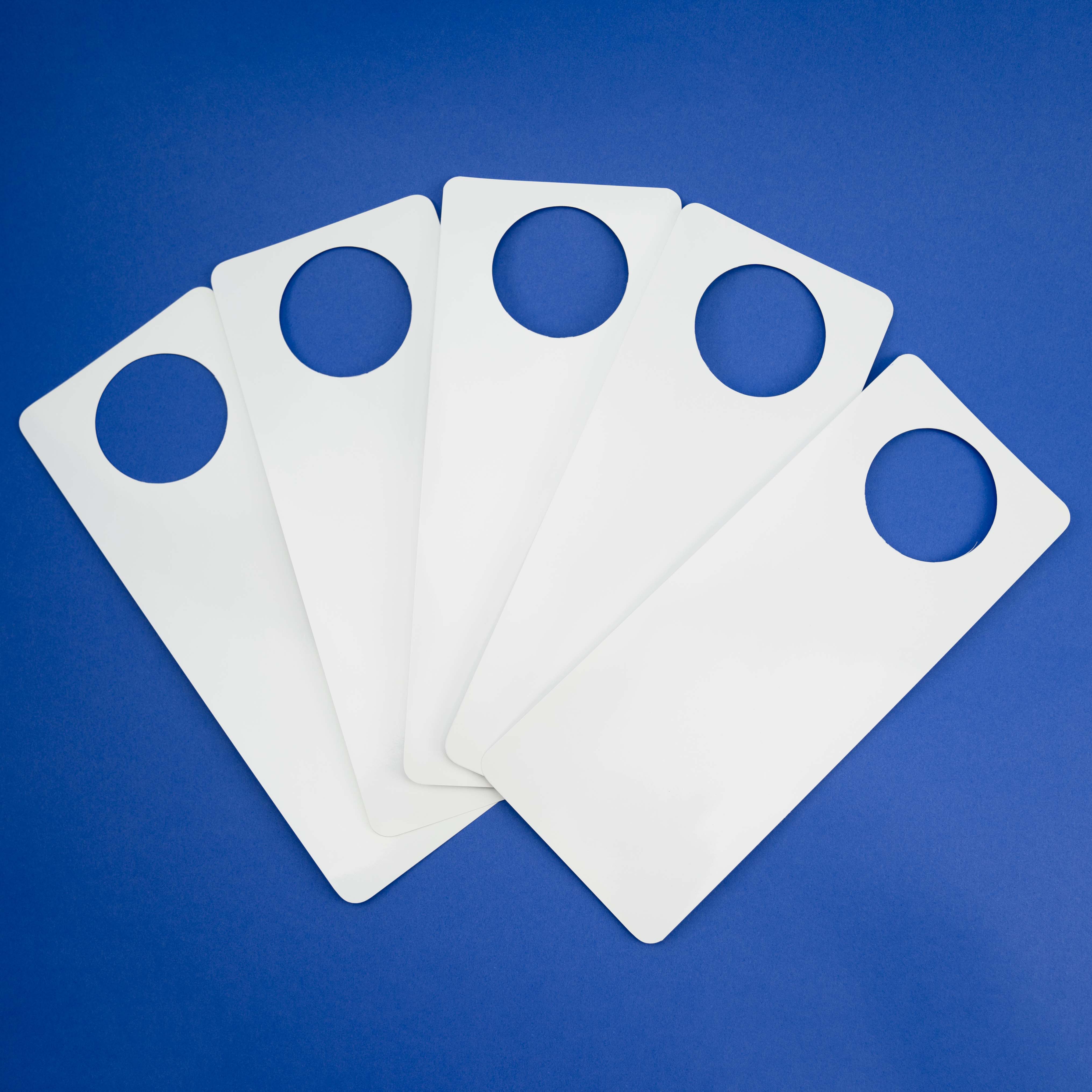  Premium Blank White Door Hangers (5-pack)、mySite、ghnorth