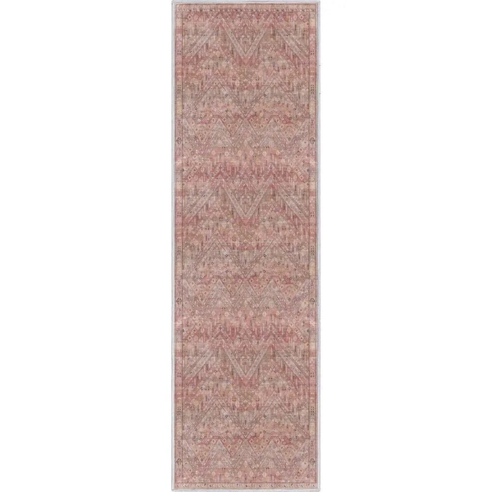 Anya Vintage Tribal Chevron Pink Beige Rust Flat-Weave Rug、mySite、gigharbornorthrealestate