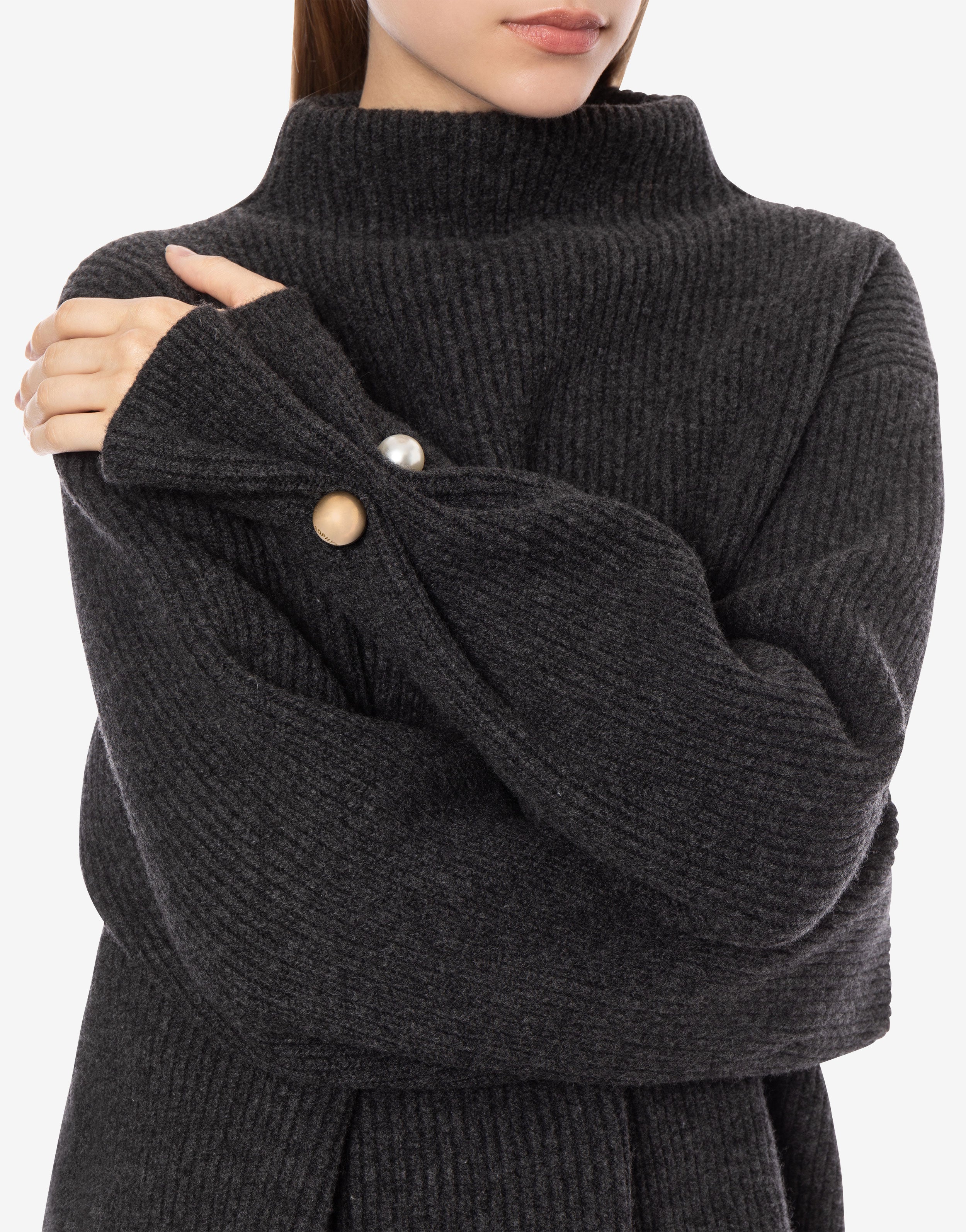 Maglione a coste con piercing、mySite、aoinhome