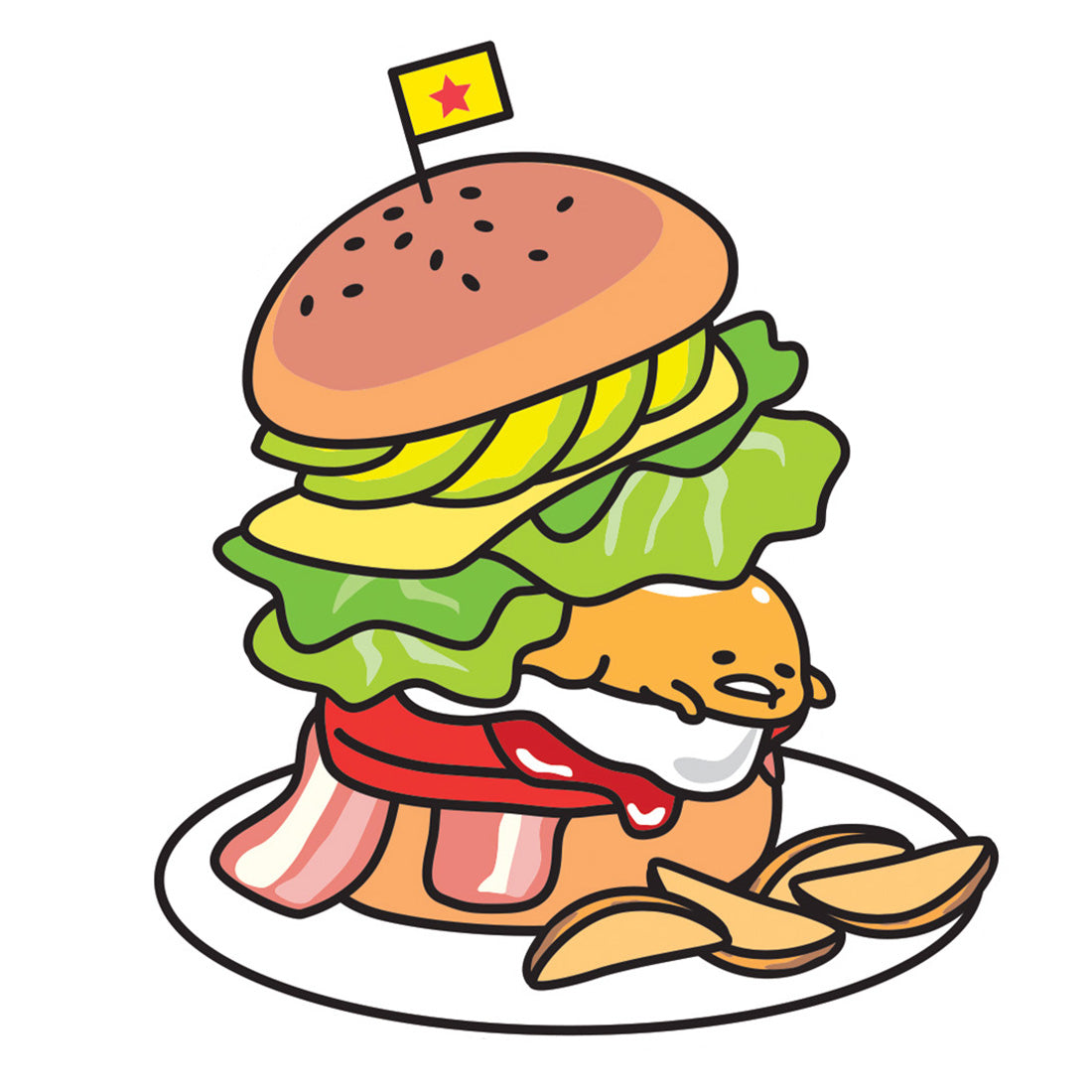  Gudetama Bacon Me Hungry Scratch 'n Sniff Stickers、mySite、ghnorth