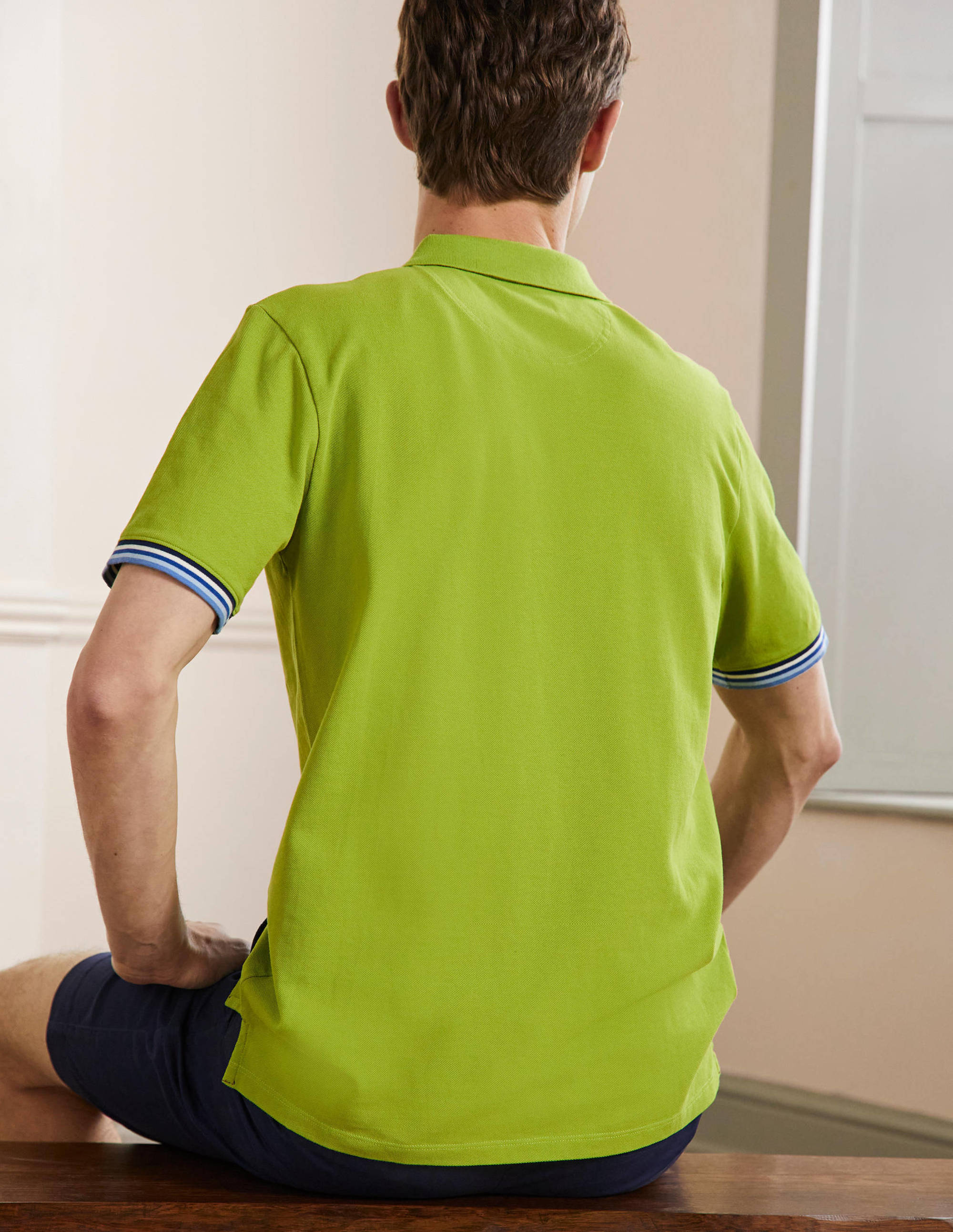  Piqu茅 Polo Shirt-Kiwi Green、mySite、ashleygrahame