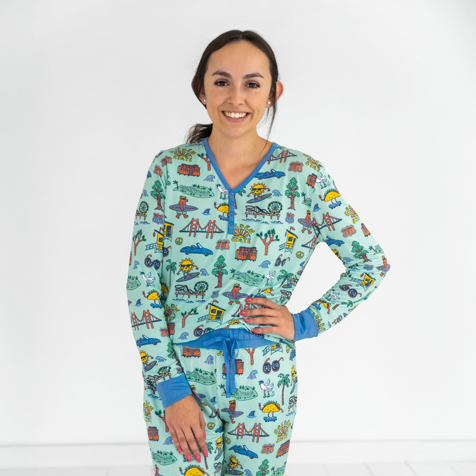  Golden State Women's Long Sleeve Pajama Top、mySite、layawaytickets