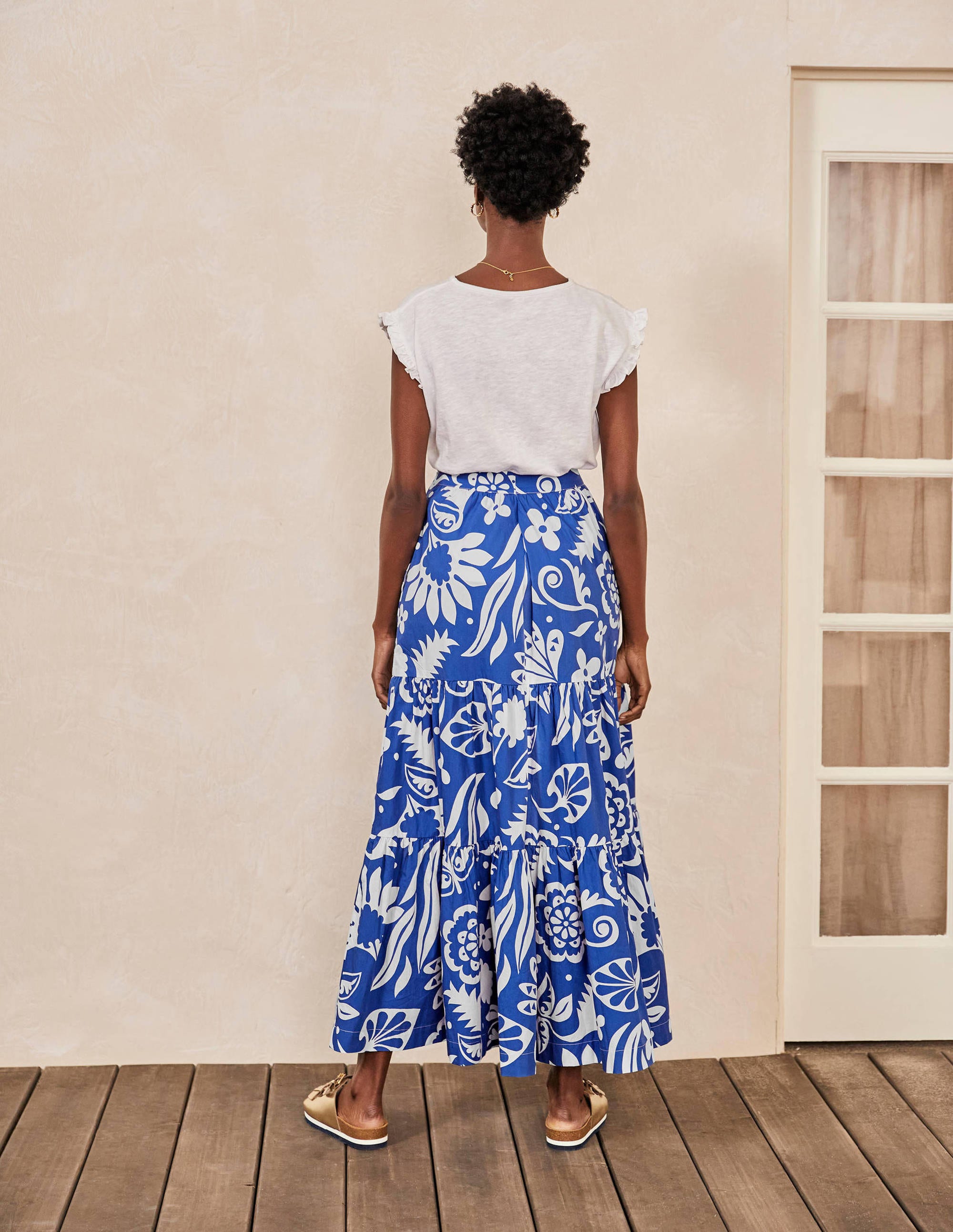  Lorna Tiered Maxi Skirt-Summit, Garden Tropic、mySite、ashleygrahame