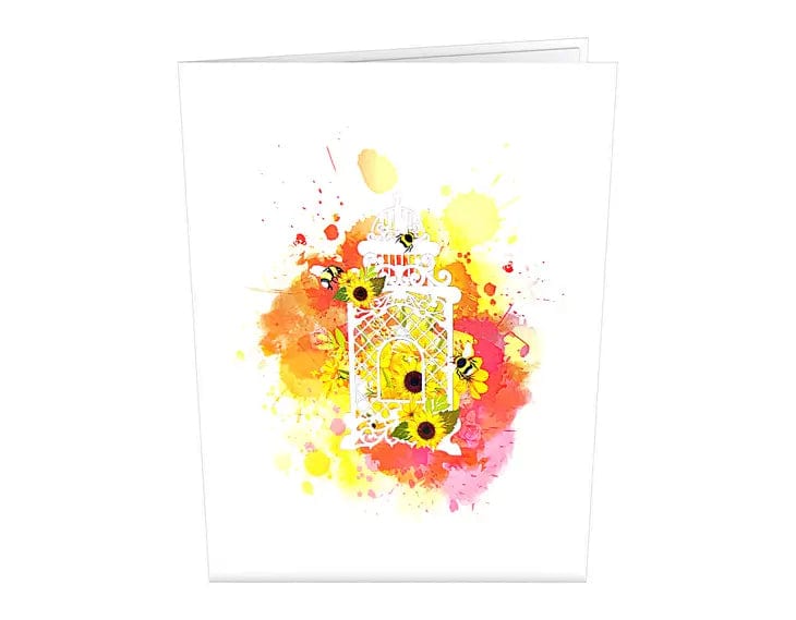 Bees & Sunflowers 3D Pop-Up Greeting Card、mySite、g9winljtr