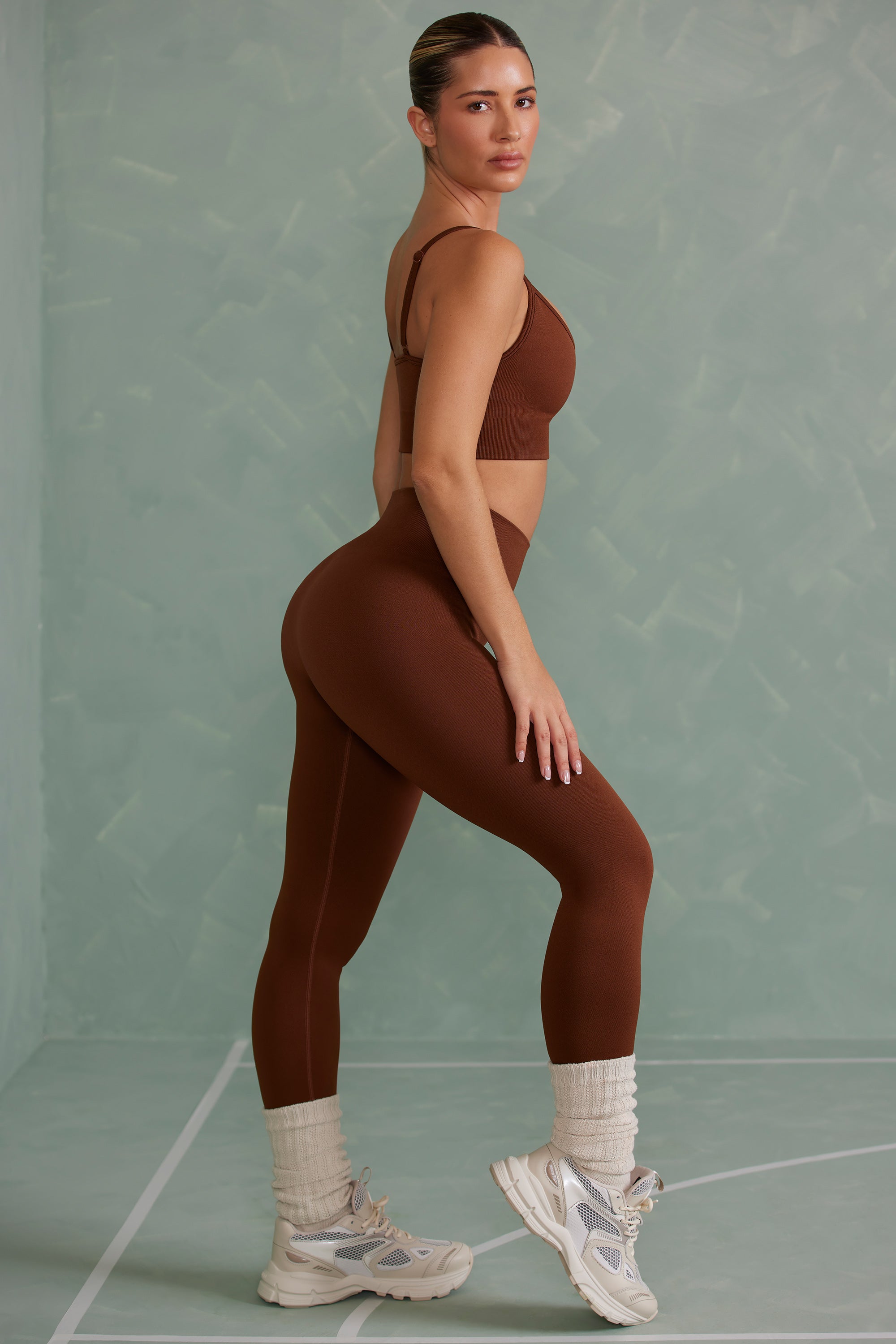 Super Sculpt Full Length Leggings in Copper Brown、mySite、solidvoid