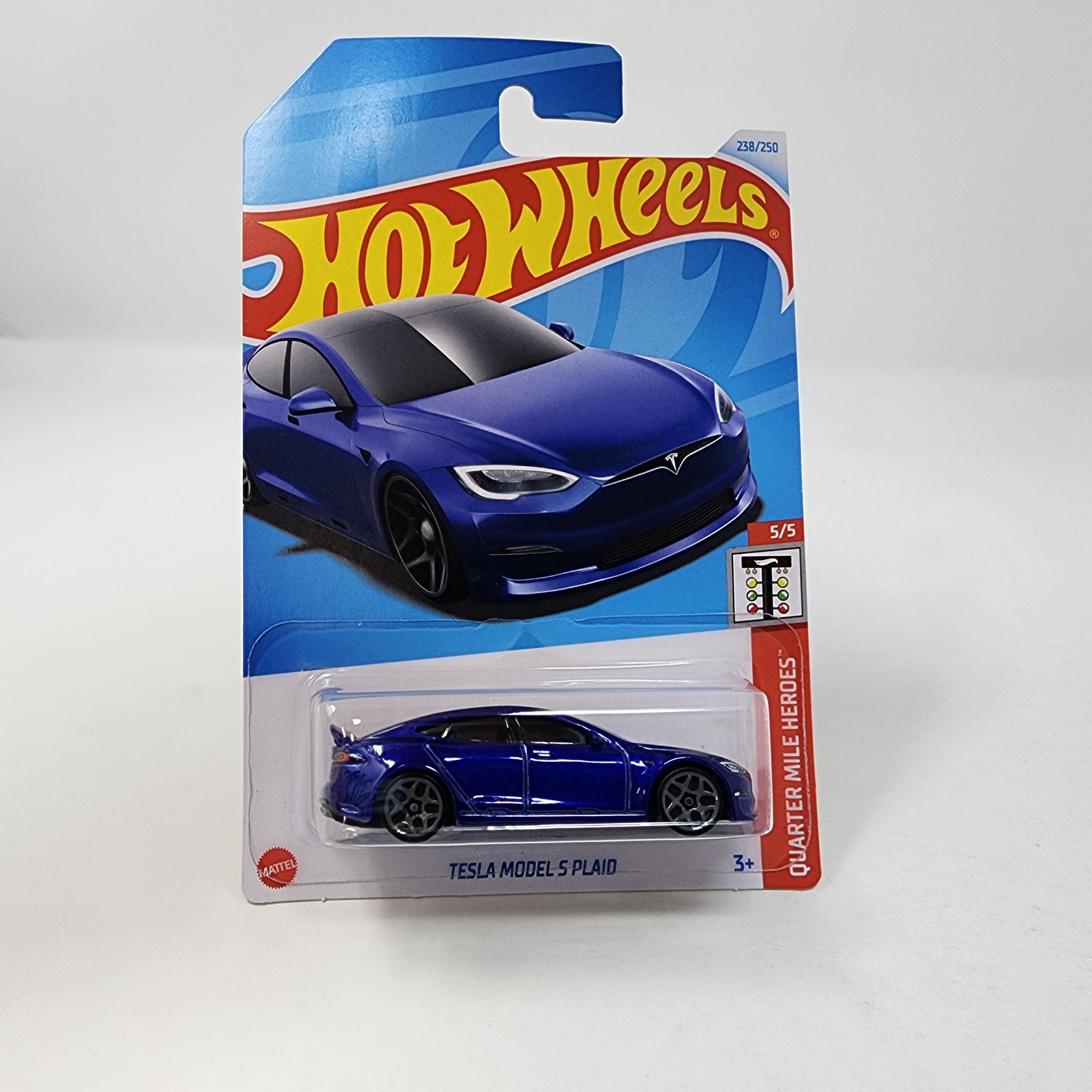 Tesla Model S Plaid #238 * BLUE * 2024 Hot Wheels Case Q、mySite、hgirdovlk