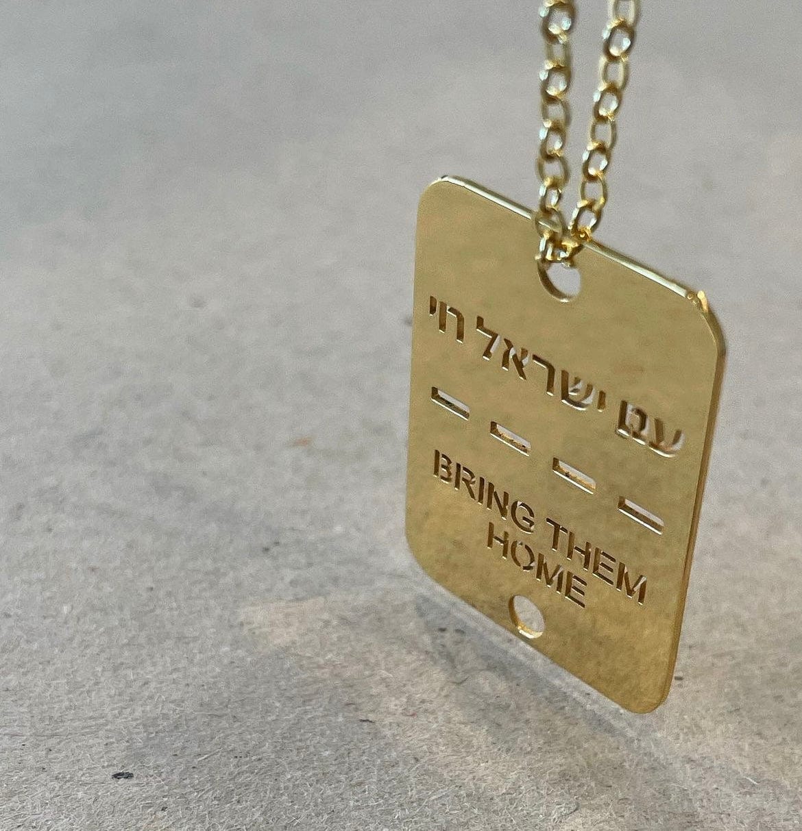 Bring Them Home Tag Necklace - Gold-Plated - 24 Chain - 100% of Profits Donated、mySite、topwebapps