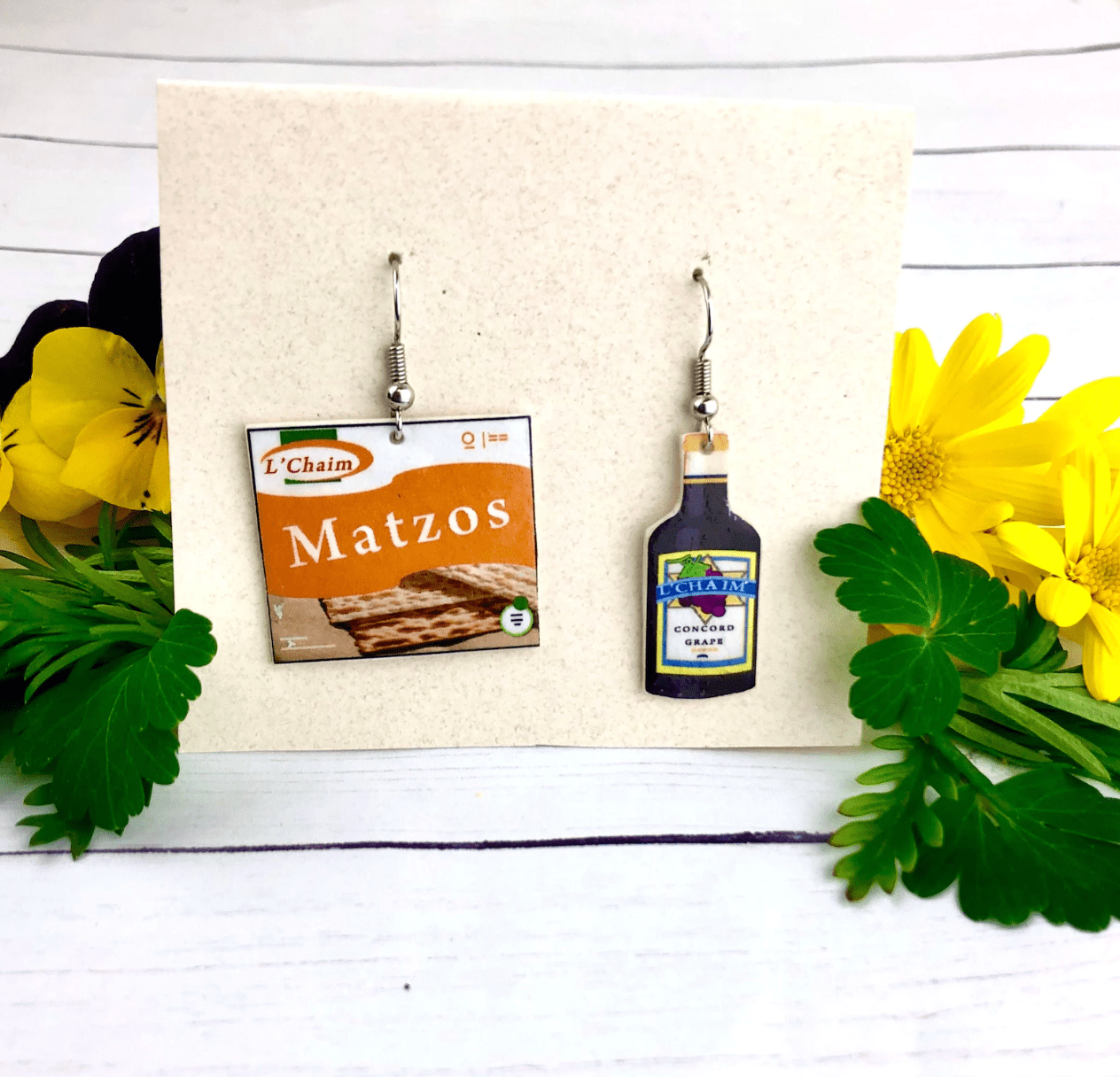 Passover Matzah and Wine Earrings、mySite、topwebapps
