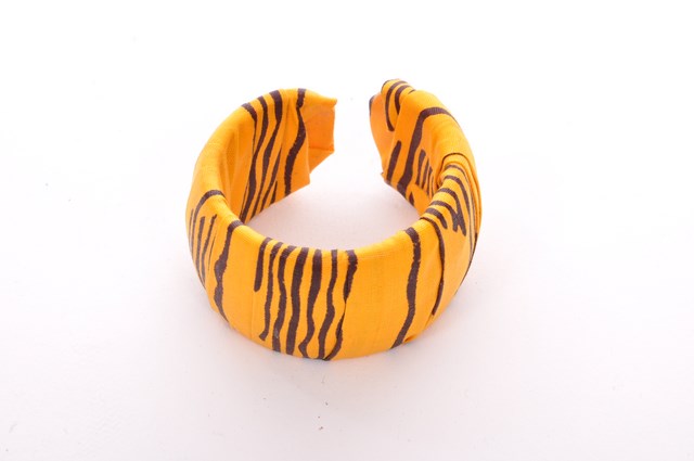 Golden Yellow and Brown African Print Bangle-DPSN200BG、mySite、solidvoid