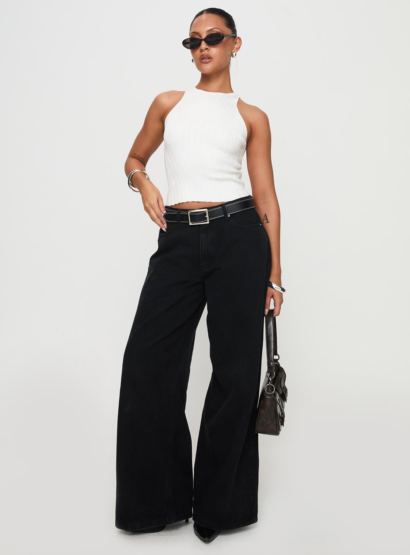 Ishita Knit Top White、mySite、solidvoid