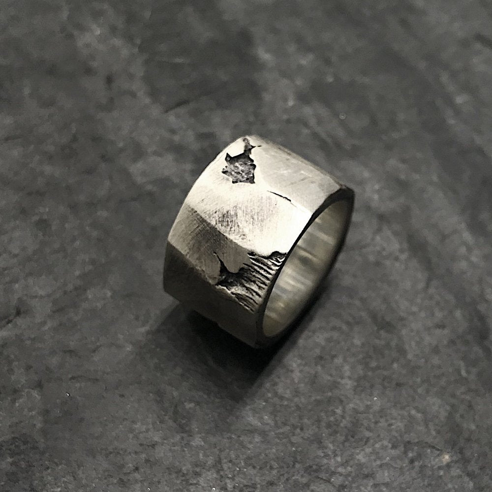  Barrel Ring in Oxidized Silver、mySite、merchandisen