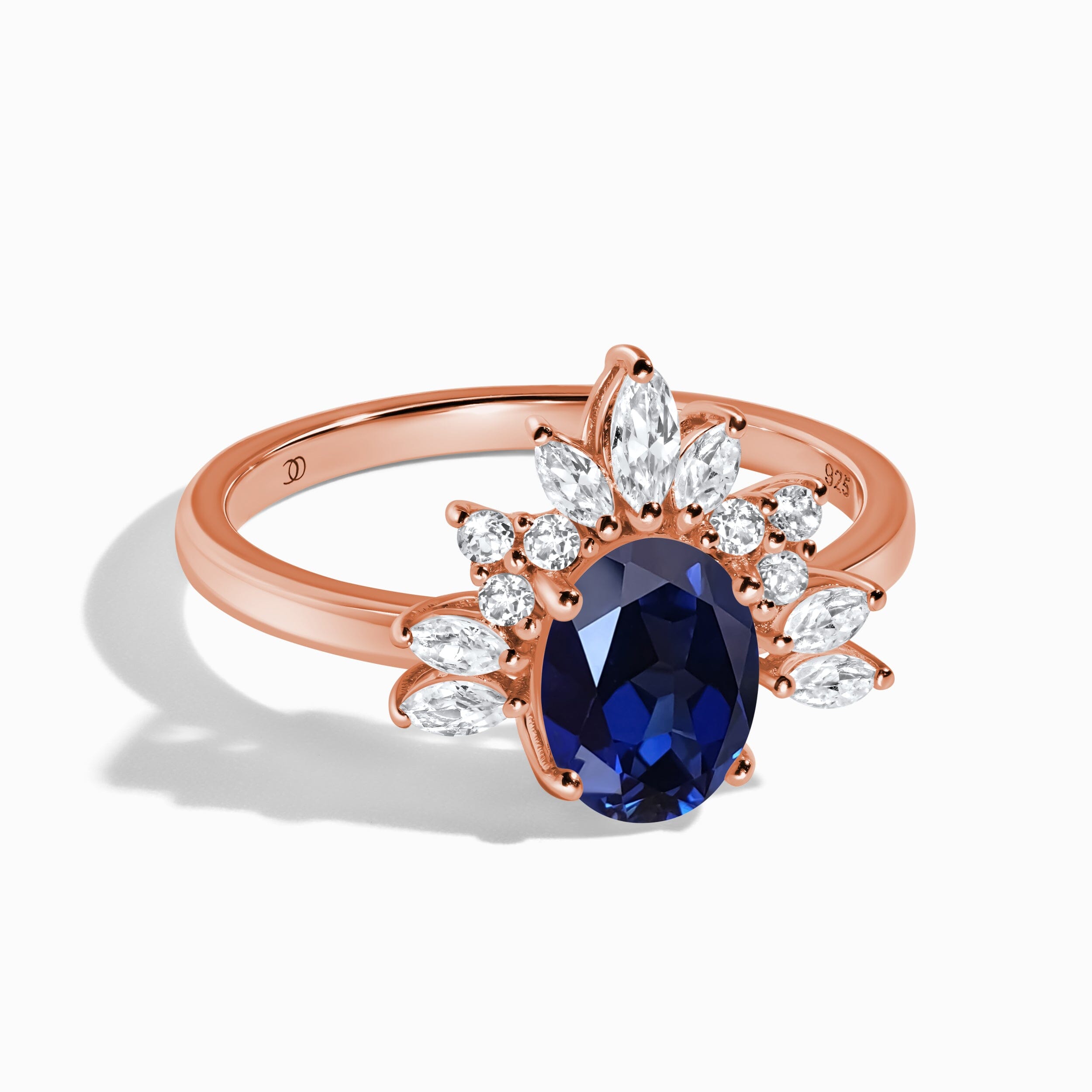 Blue Sapphire White Zircon Ring - Manon、mySite、hinf8tx79