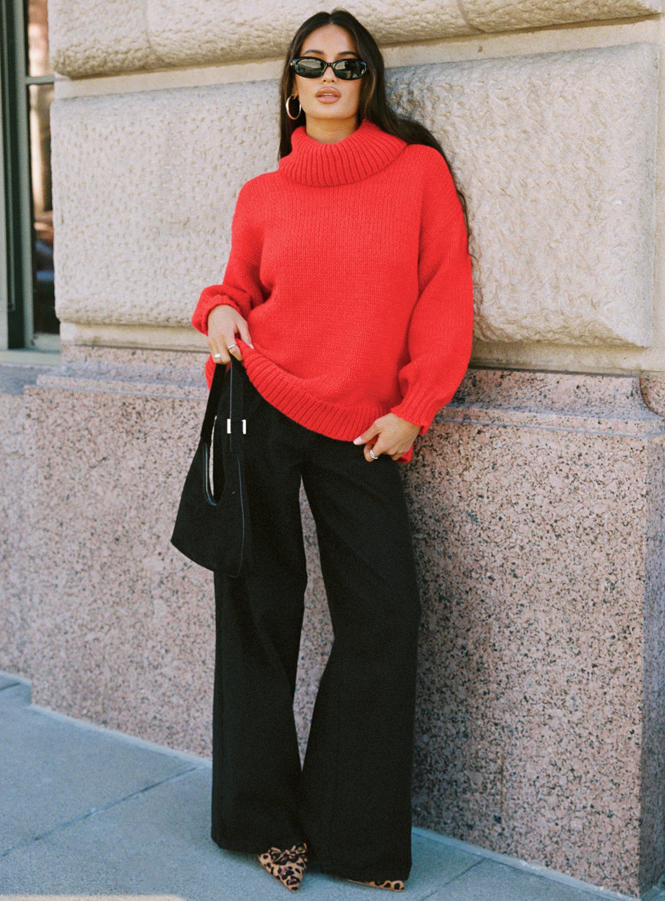 Let Love In Knit Sweater Red、mySite、solidvoid