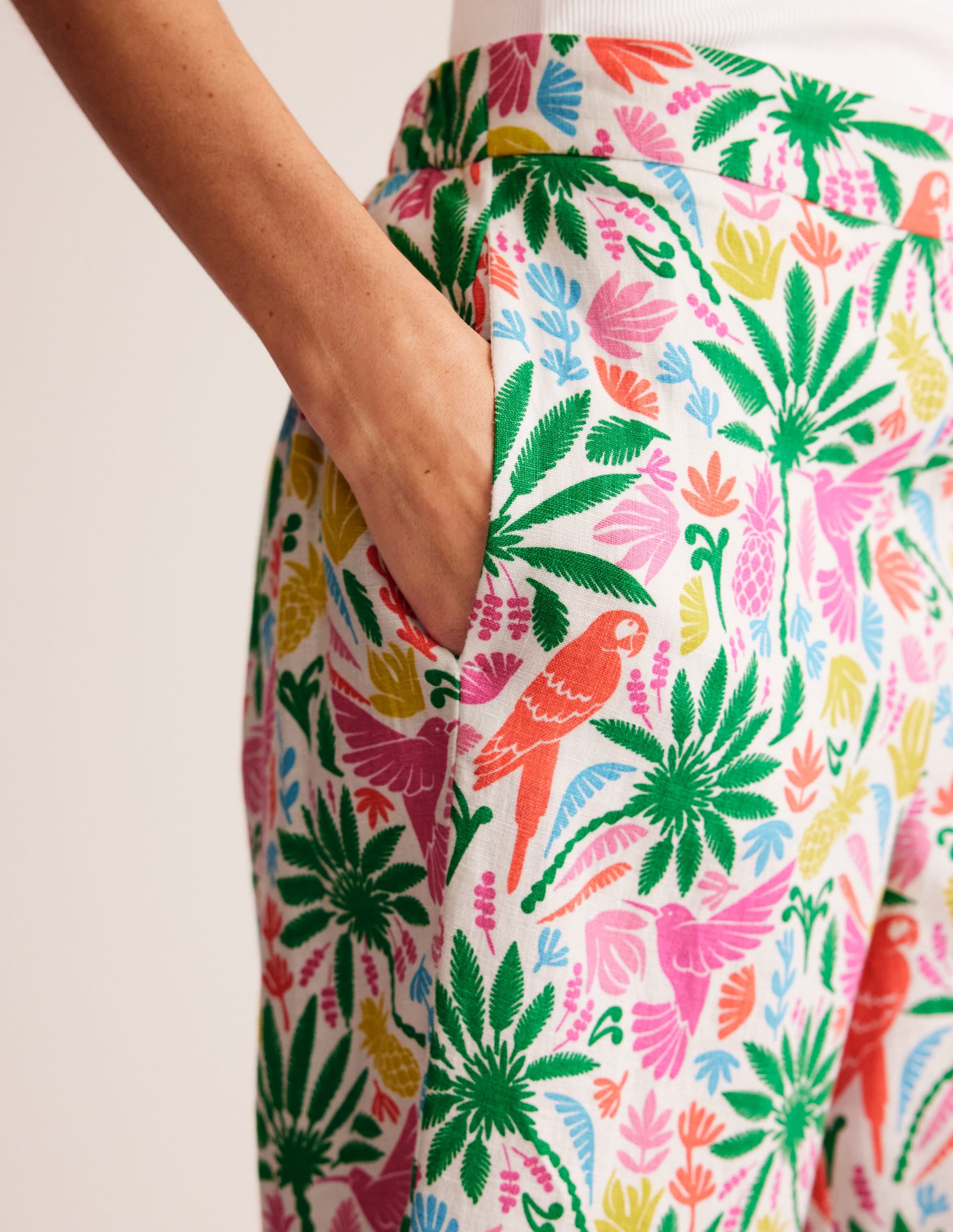  Hampstead Linen Trousers-Multi, Tropical Paradise、mySite、ashleygrahame