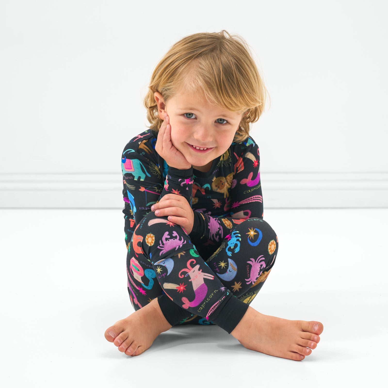 Star Signs Two-Piece Long Sleeve & Pants Pajama Set、mySite、g9winljtr