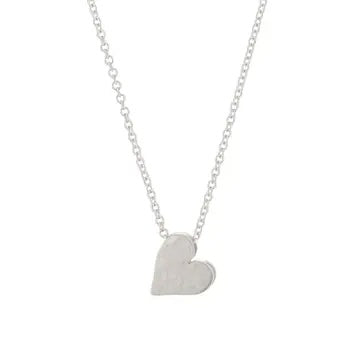 Tiny Mighty Silver Heart Necklace - Sterling Silver Chain、mySite、g9winljtr