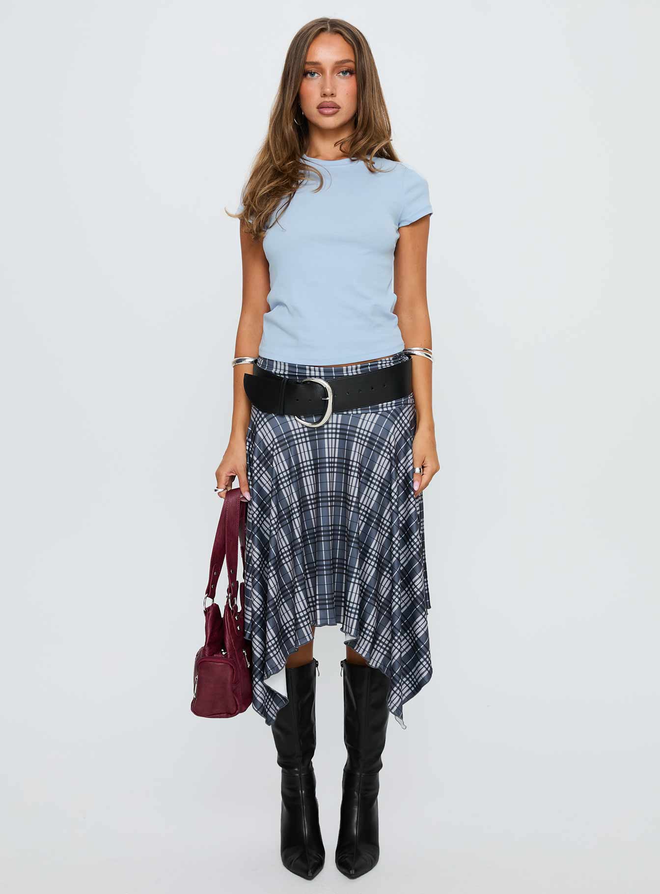 Prestige Longline Baby Tee Soft Blue、mySite、solidvoid