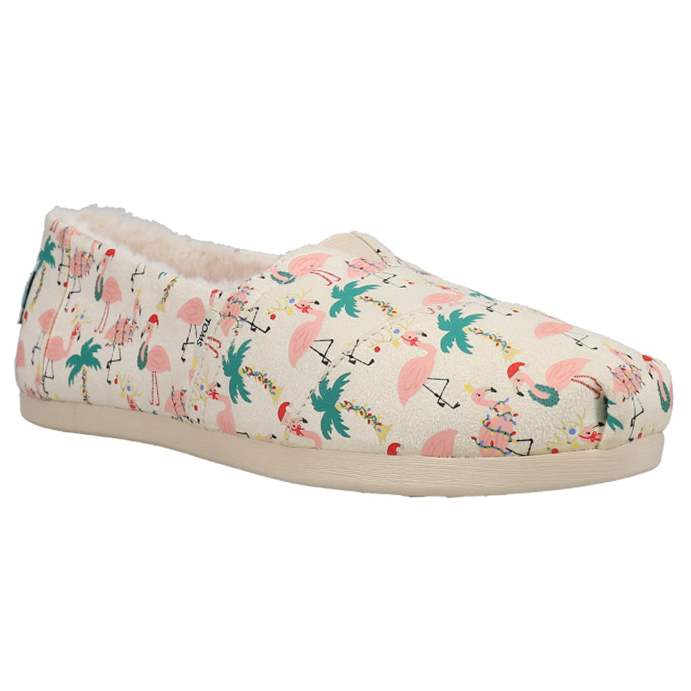 Alpargata Cozy Holiday Flamingos Graphic Slip On Flats、mySite、gtrtttuynbv
