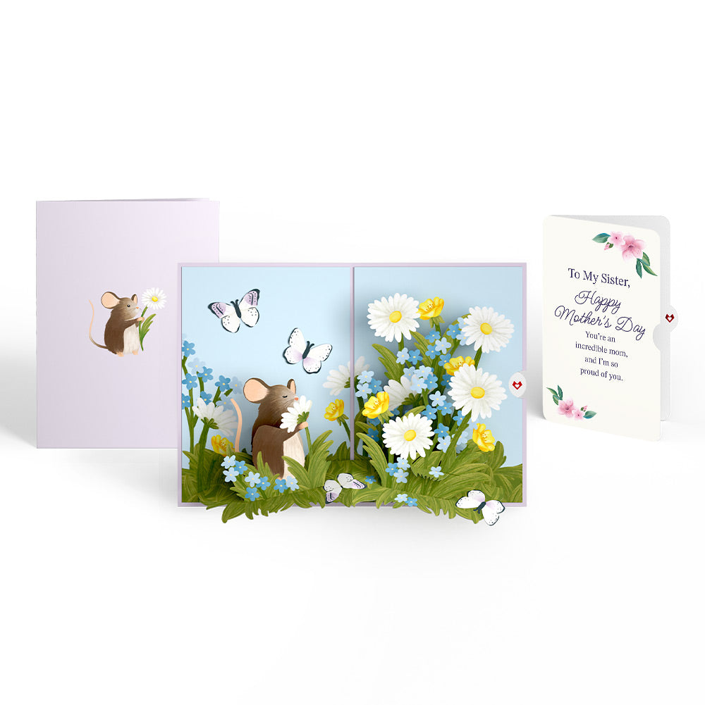 Field Mouse in the Flowers Mother's Day Pop-Up Card and Sentiment Set for Sister、mySite、solidvoid
