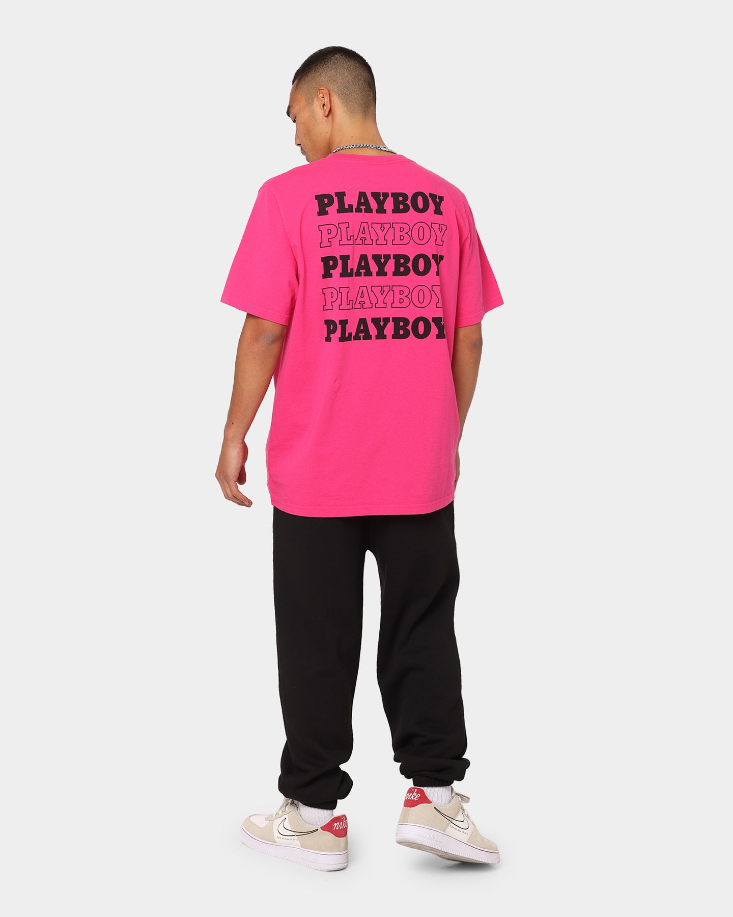 Playboy Stack T-Shirt Hot Pink、mySite、zt4zffjzw