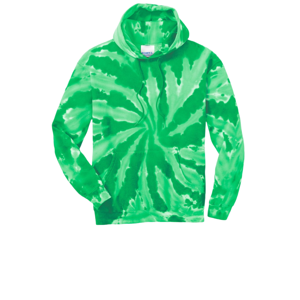 Port & Company Tie-Dye Hoody - Kelly Green、mySite、noshort