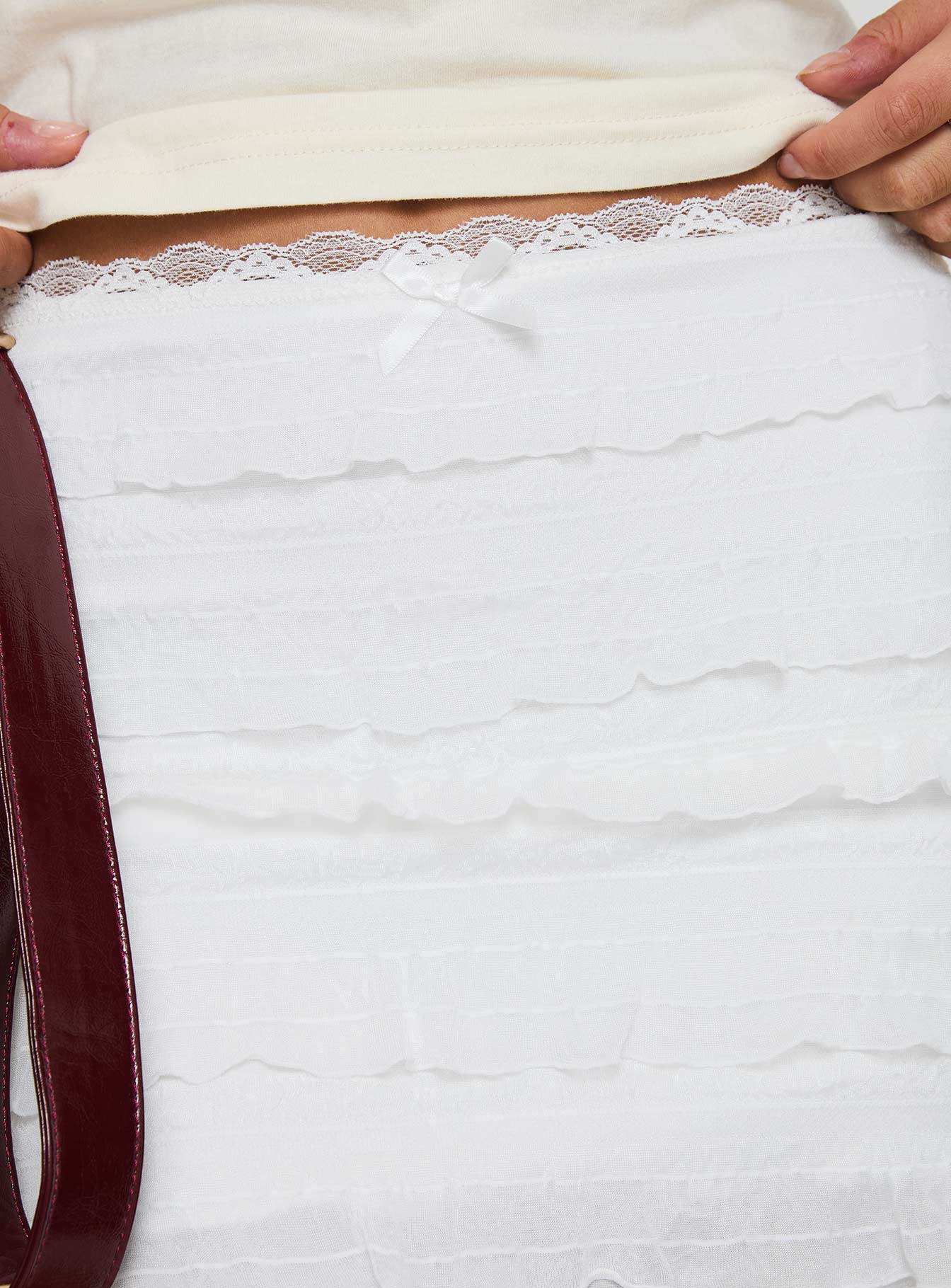 Blooma Mini Skirt White、mySite、solidvoid