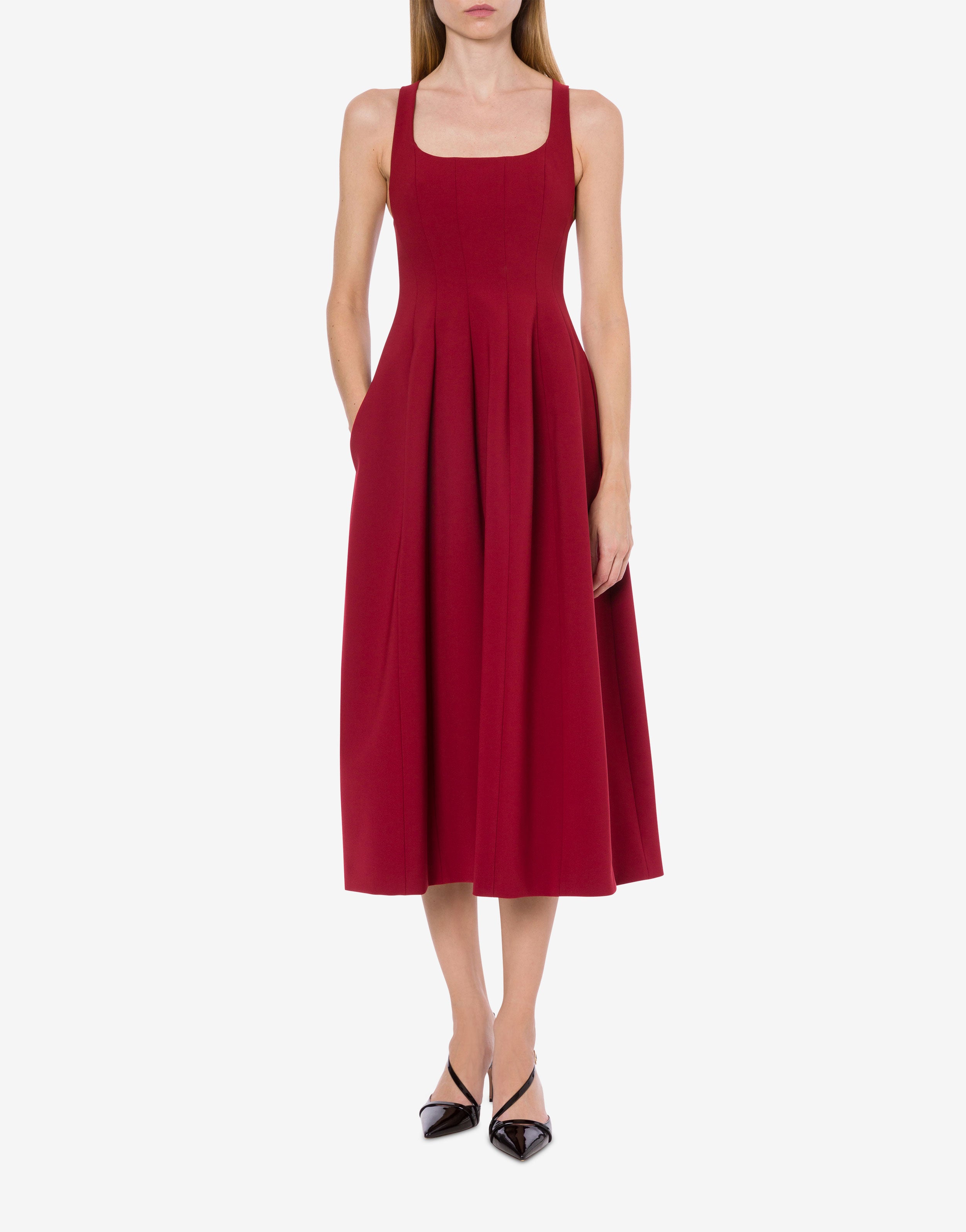 Abito longuette in doppio crêpe、mySite、aoinhome