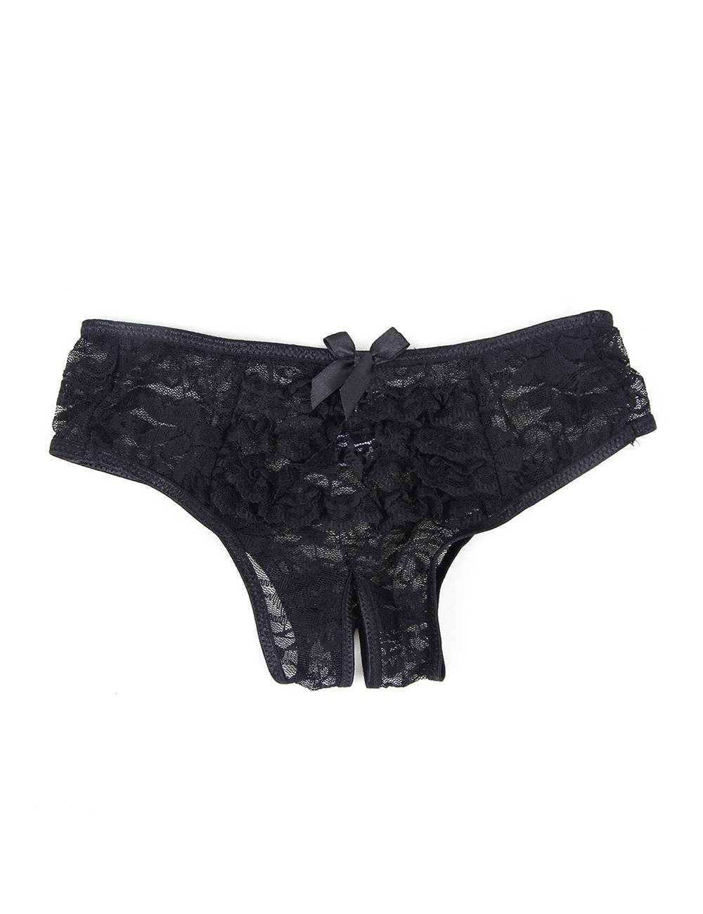 Joan Sloane Ruffled | Floral Lace | Open Crotch Panty | Plus Sizes、mySite、bottomscart