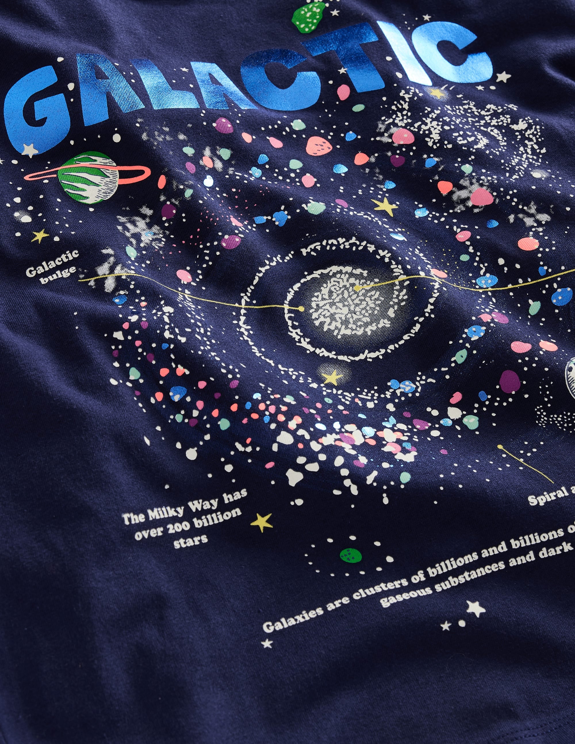  Relaxed Printed T-shirt-College Navy Galaxy、mySite、ashleygrahame