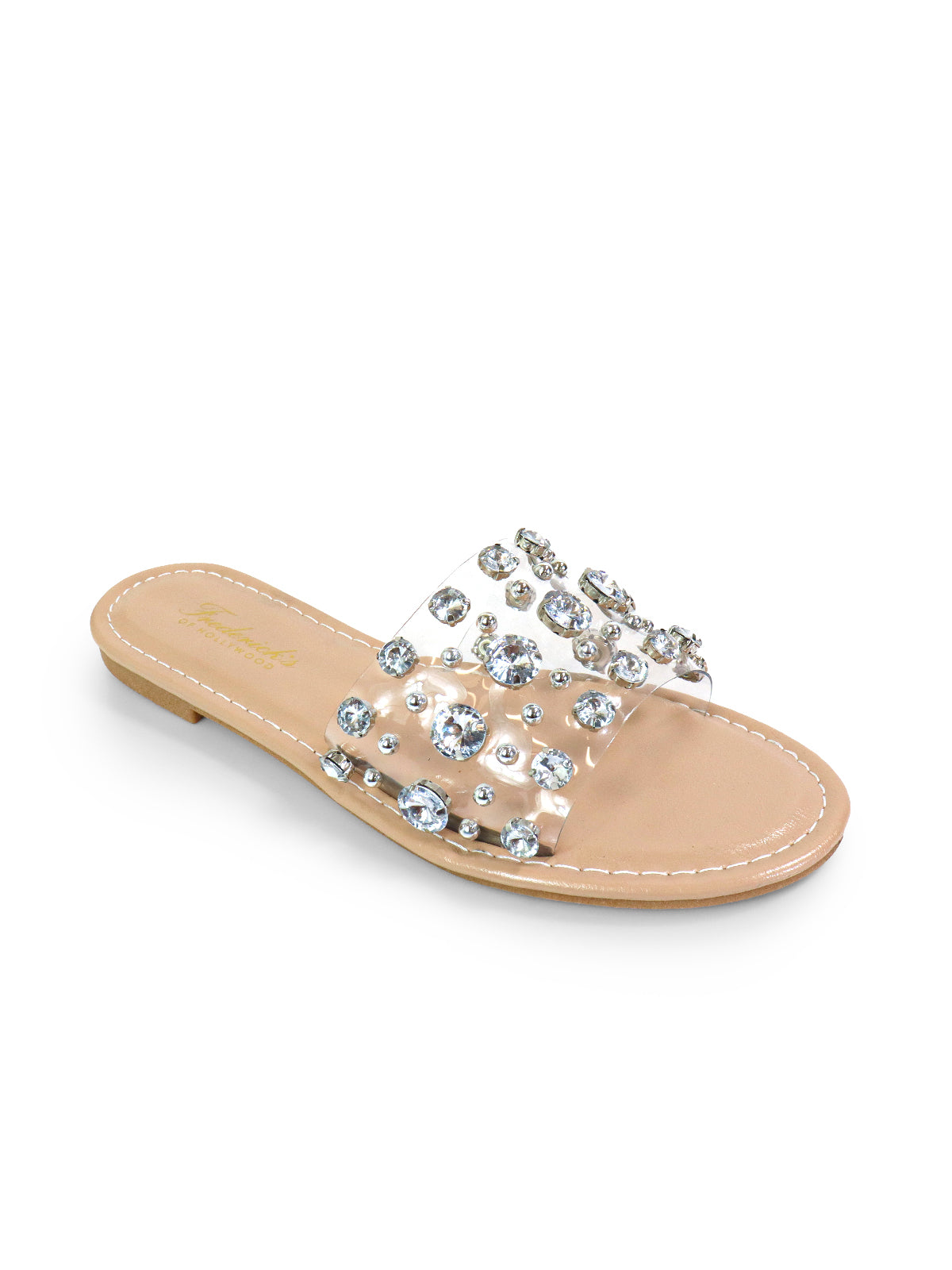 Clarissa Rhinestone Flat Sandal、mySite、bengalsvssteelers