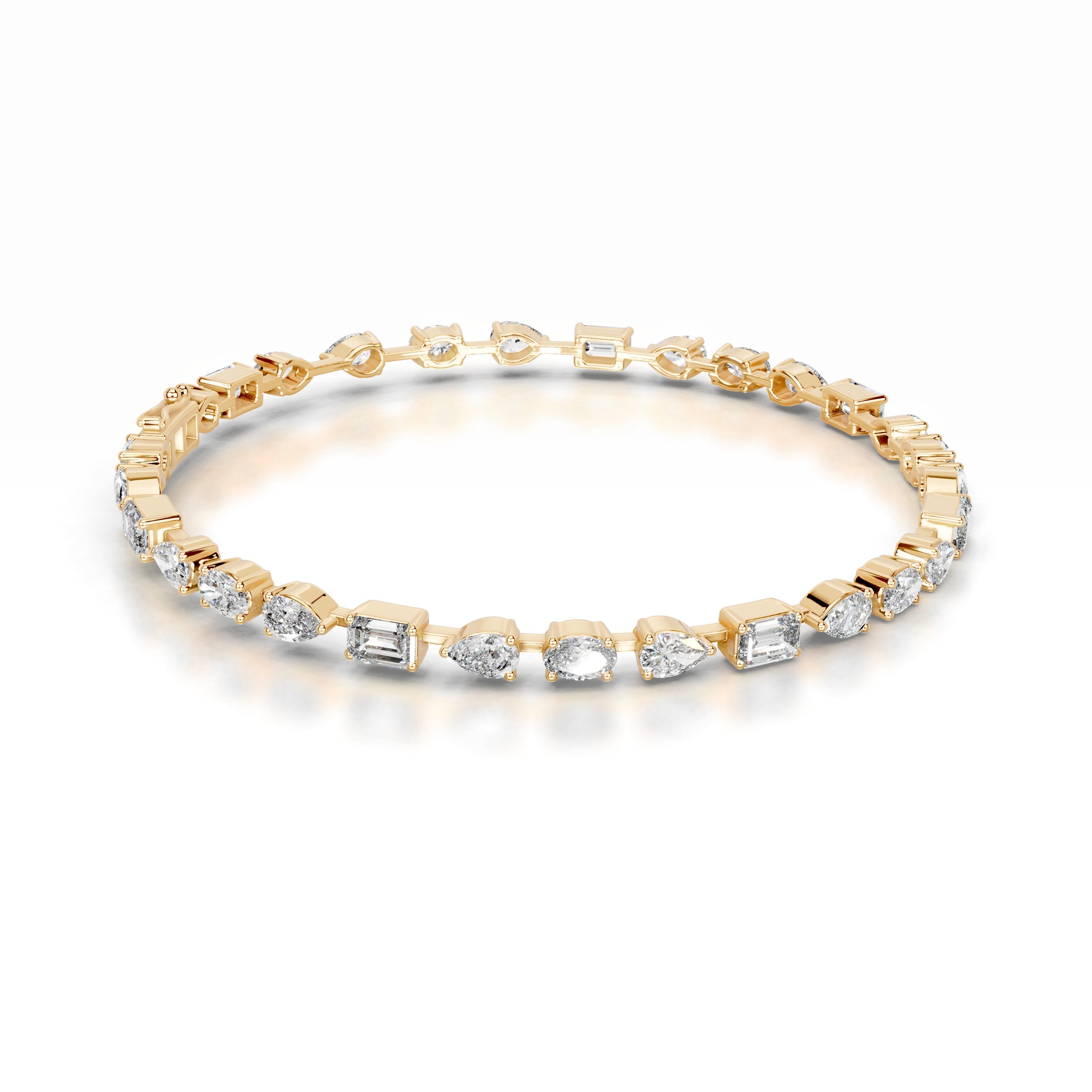 Victoria Lab Grown Diamond Tennis Bracelet - 18K Yellow Gold、mySite、hinf8tx79