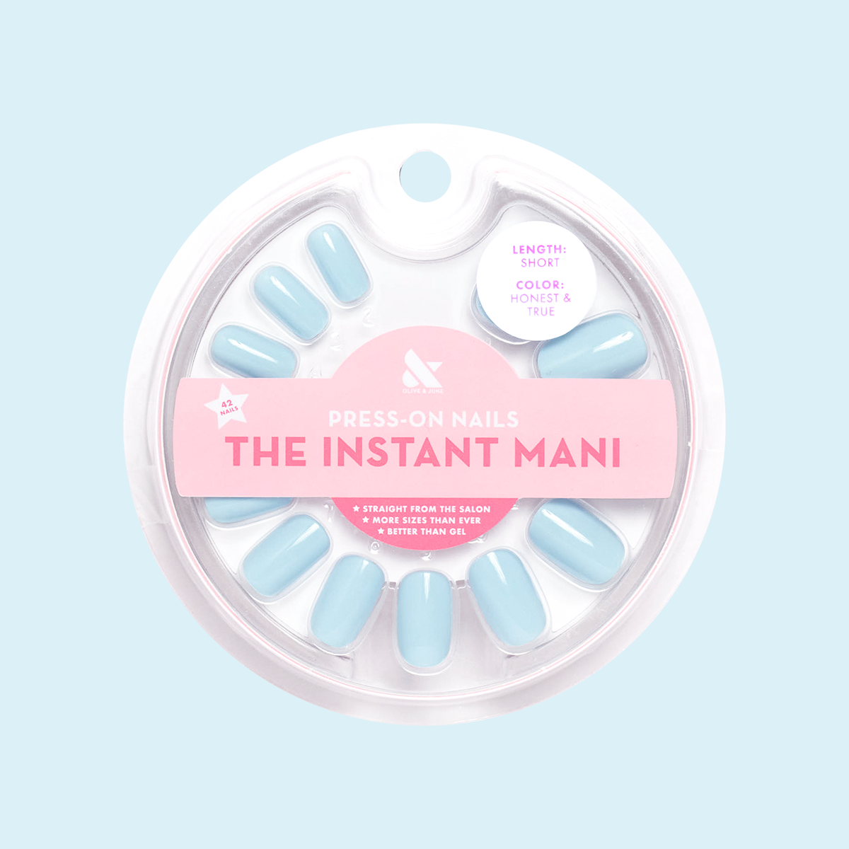 Honest & True - Press-On | Short | Squoval - Part of Set、mySite、solidvoid